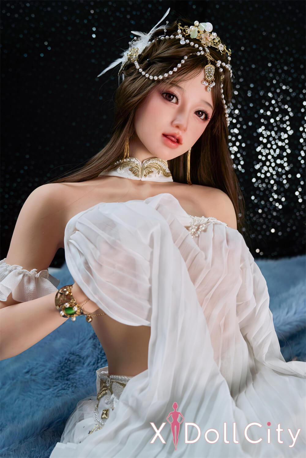 Sangedoll 彩月 #41 158cm Eカップ 顎機能追加可 フルシリコン リアルな肌質感付き 天女 綺麗 等身大 ラブドール