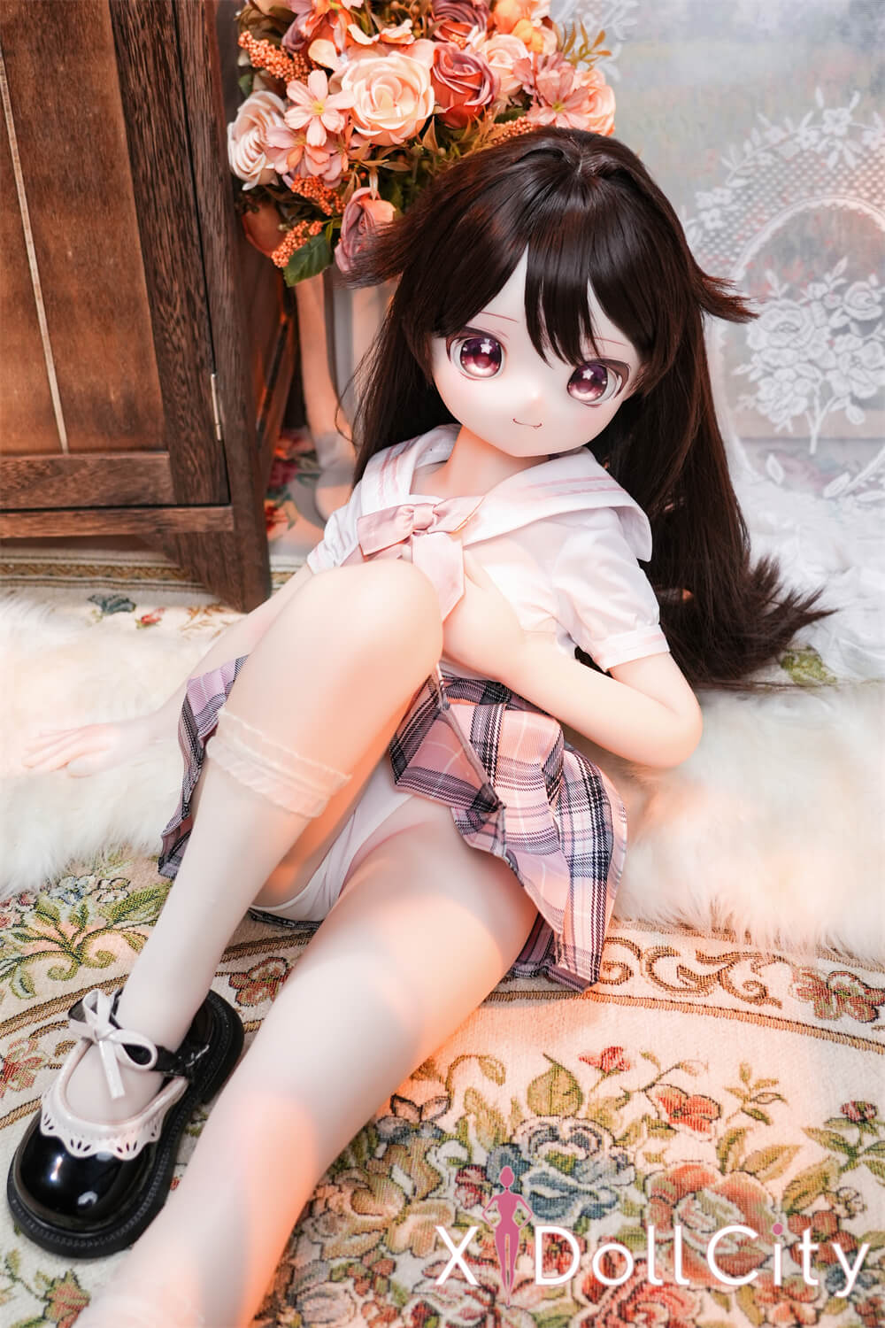 MW Girl(魔物姫) 7kg こもも 掲載画像はレジンヘッド+シリコンボディ 可愛いメイド アニメドール  肌色&眼球色&メイク&ウィッグ&衣装は宣材写真と同じ 成人スタイルラブドール