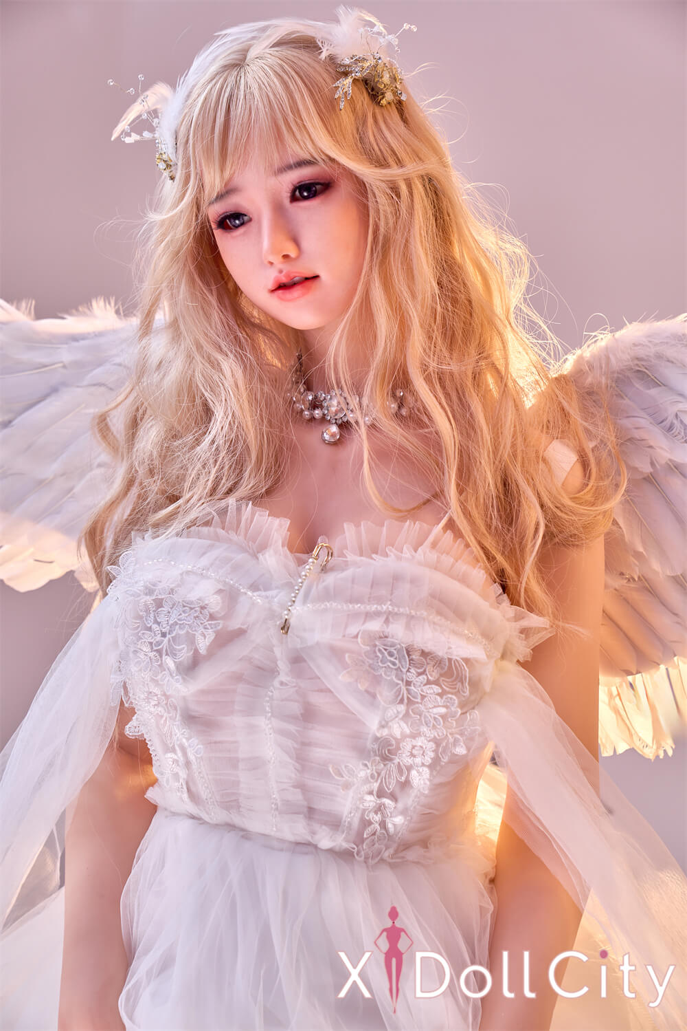 Sangedoll 彩月 #41 159cm Eカップ 顎機能追加可 フルシリコン 純白ウエディング夢幻 等身大 ラブドール