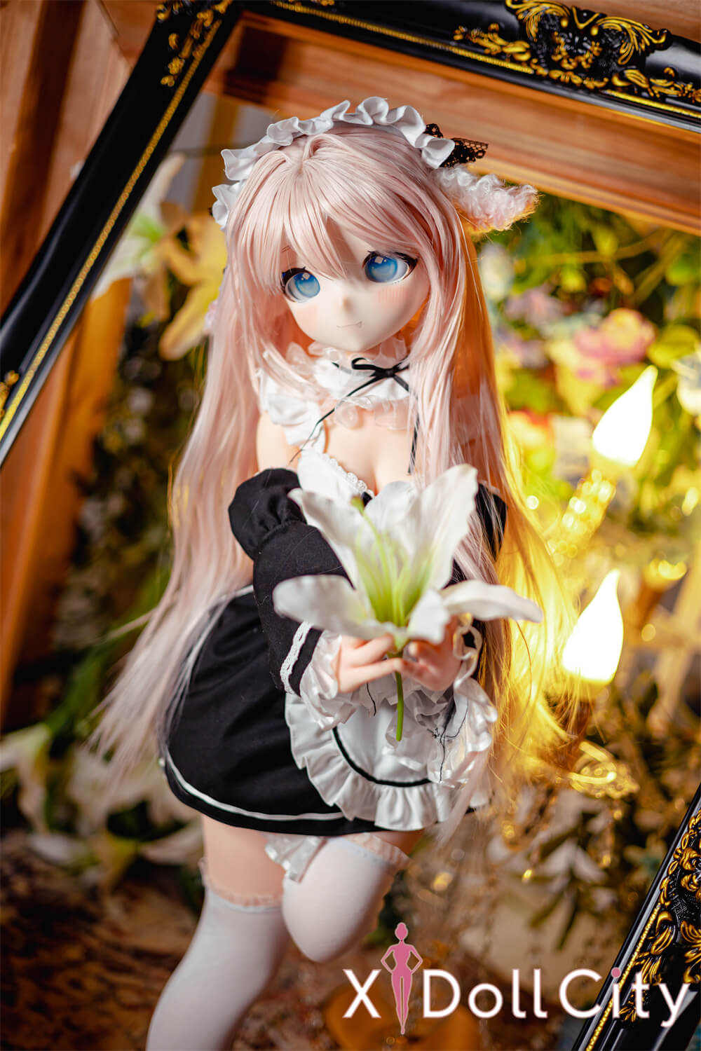 MW Girl(魔物姫) 艾莉亚 アリアちゃん 5.1kg メイド服 レジンヘッド+TPEボディ 肌色&眼球色&メイク&ウィッグ&衣装は宣材写真と同じ 成人スタイルラブドール