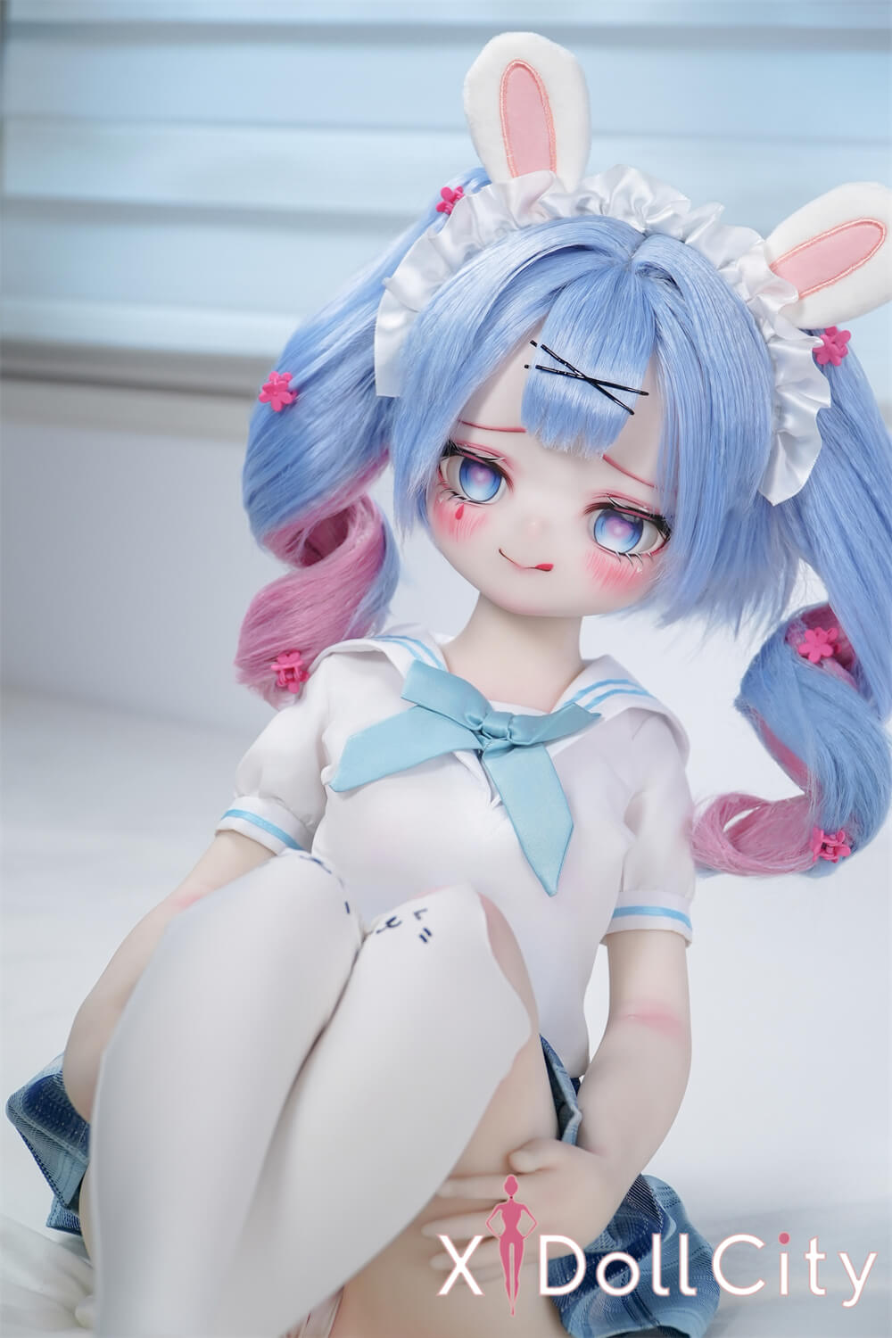 MW Girl(魔物姫) 7kg 小兎奈奈ちゃん 掲載画像はレジンヘッド+シリコンボディ キュート系ミニラブドール 肌色&眼球色&メイク&ウィッグ&衣装は宣材写真と同じ 成人スタイルラブドール