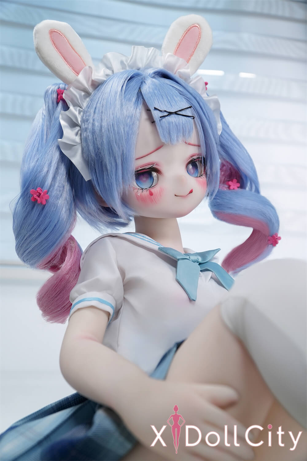 MW Girl(魔物姫) 7kg 小兎奈奈ちゃん 掲載画像はレジンヘッド+シリコンボディ キュート系ミニラブドール 肌色&眼球色&メイク&ウィッグ&衣装は宣材写真と同じ 成人スタイルラブドール