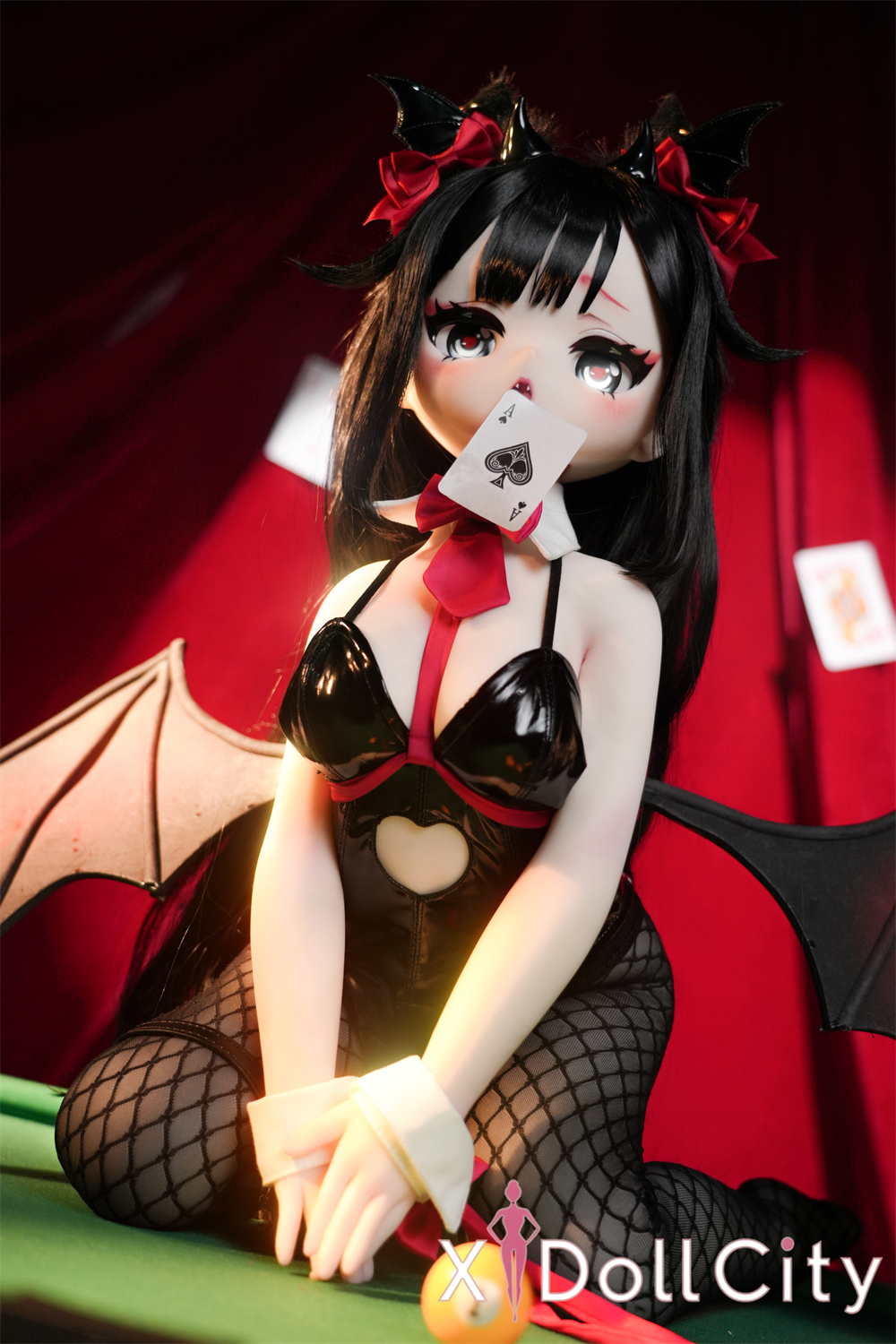 MW Girl (魔物姫)  7kg 星雅ヘッド 掲載画像はレジンヘッド+シリコンボディ 肌色&眼球色&メイク&ウィッグ&衣装は宣材写真と同じ 成人スタイルラブドール ビリヤードガールコスプレ刺青付き可愛い美少女アニメドール