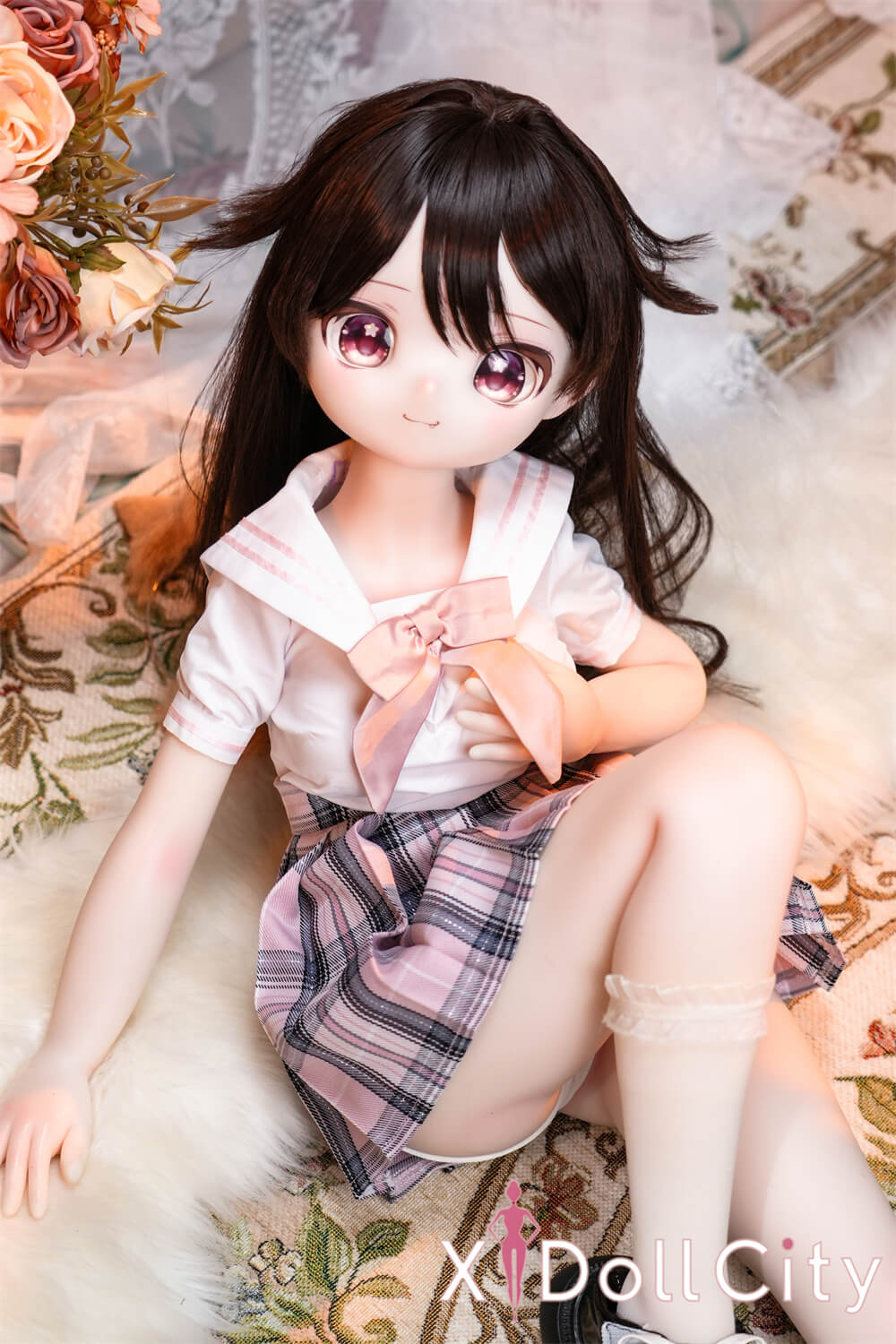 MW Girl(魔物姫) 7kg こもも 掲載画像はレジンヘッド+シリコンボディ 可愛いメイド アニメドール  肌色&眼球色&メイク&ウィッグ&衣装は宣材写真と同じ 成人スタイルラブドール