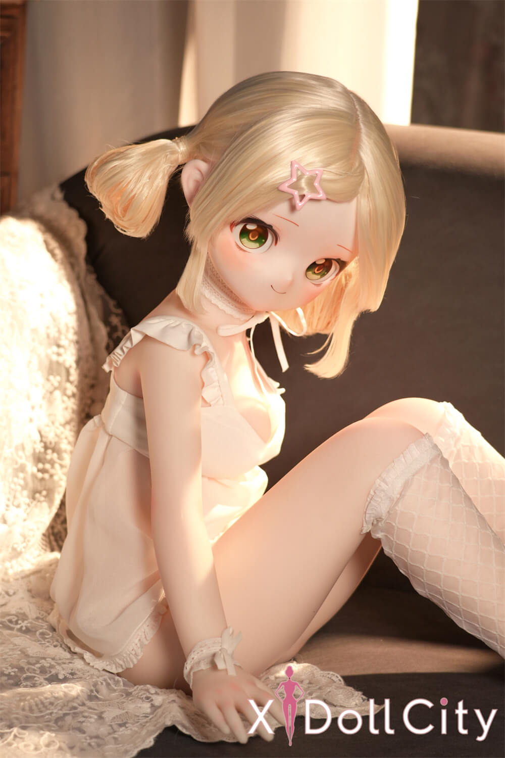 MW Girl (魔物姫)7kg 里奈 夢幻アニメリアルドール 掲載画像はレジンヘッド+シリコンボディ 肌色&眼球色&メイク&ウィッグ&衣装は宣材写真と同じ 成人スタイルラブドール