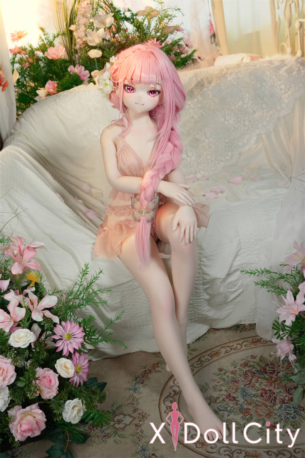 MW Girl (魔物姫)17kg ねんねん 可愛い幻想世界 掲載画像はレジンヘッド+シリコンボディ 肌色&眼球色&メイク&ウィッグ&衣装は宣材写真と同じ 成人スタイルラブドール