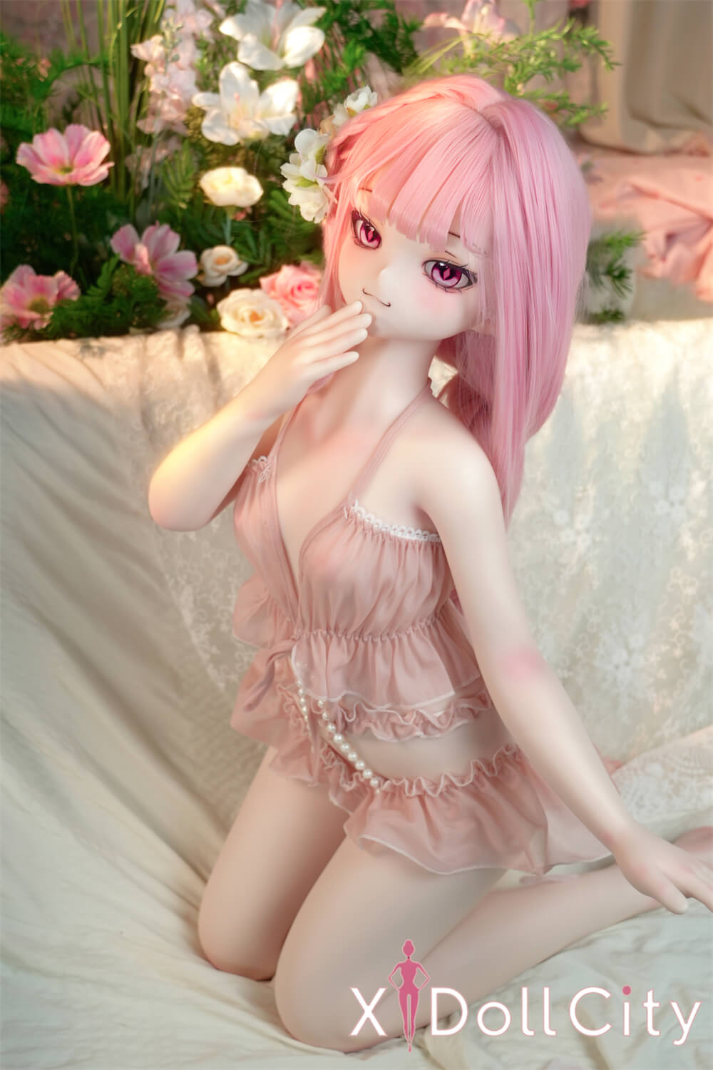 MW Girl (魔物姫)17kg ねんねん 可愛い幻想世界 掲載画像はレジンヘッド+シリコンボディ 肌色&眼球色&メイク&ウィッグ&衣装は宣材写真と同じ 成人スタイルラブドール