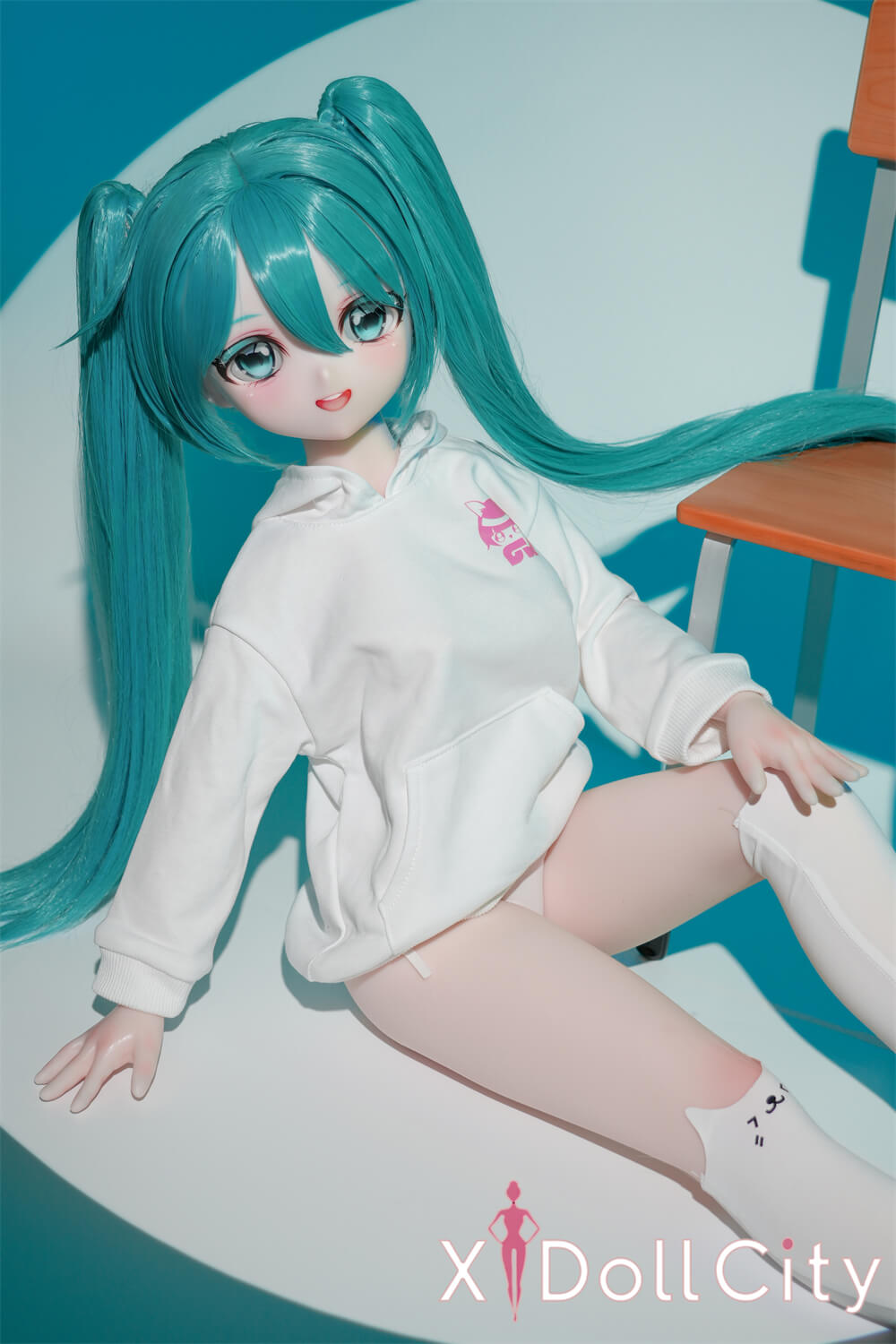 MW Girl(魔物姫) 7kg 小音 掲載画像はレジンヘッド+シリコンボディ 元気系 初音ミク アニメドール 肌色&眼球色&メイク&ウィッグ&衣装は宣材写真と同じ 成人スタイルラブドール