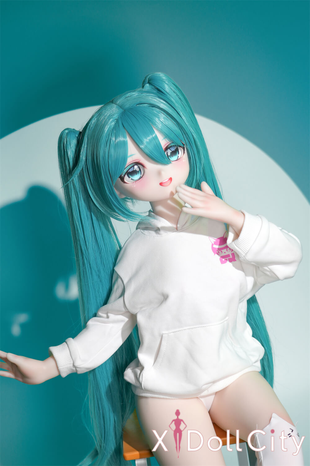 MW Girl(魔物姫) 7kg 小音 掲載画像はレジンヘッド+シリコンボディ 元気系 初音ミク アニメドール 肌色&眼球色&メイク&ウィッグ&衣装は宣材写真と同じ 成人スタイルラブドール