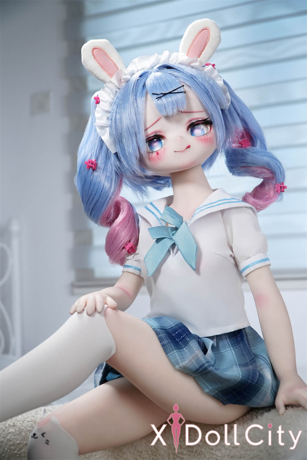 MW Girl(魔物姫) 7kg 小兎奈奈ちゃん 掲載画像はレジンヘッド+シリコンボディ キュート系ミニラブドール 肌色&眼球色&メイク&ウィッグ&衣装は宣材写真と同じ 成人スタイルラブドール