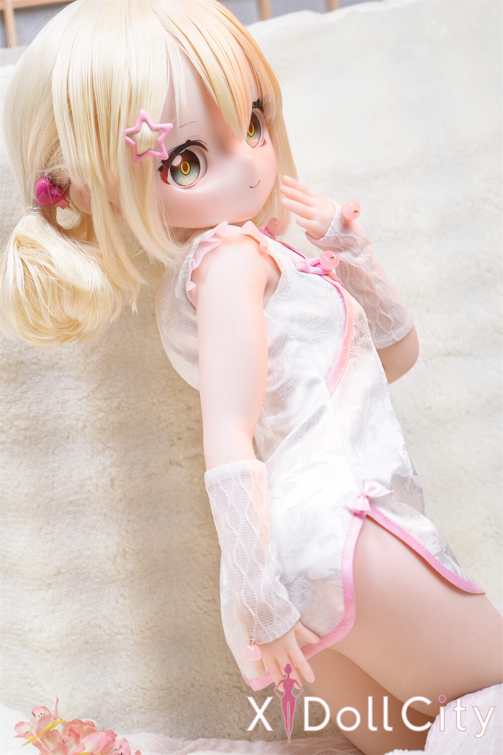 MW Girl(魔物姫) 5.2kg 里奈 掲載画像はレジンヘッド+シリコンボディ ちびっ子妖精系  肌色&眼球色&メイク&ウィッグ&衣装は宣材写真と同じ 成人スタイルラブドール