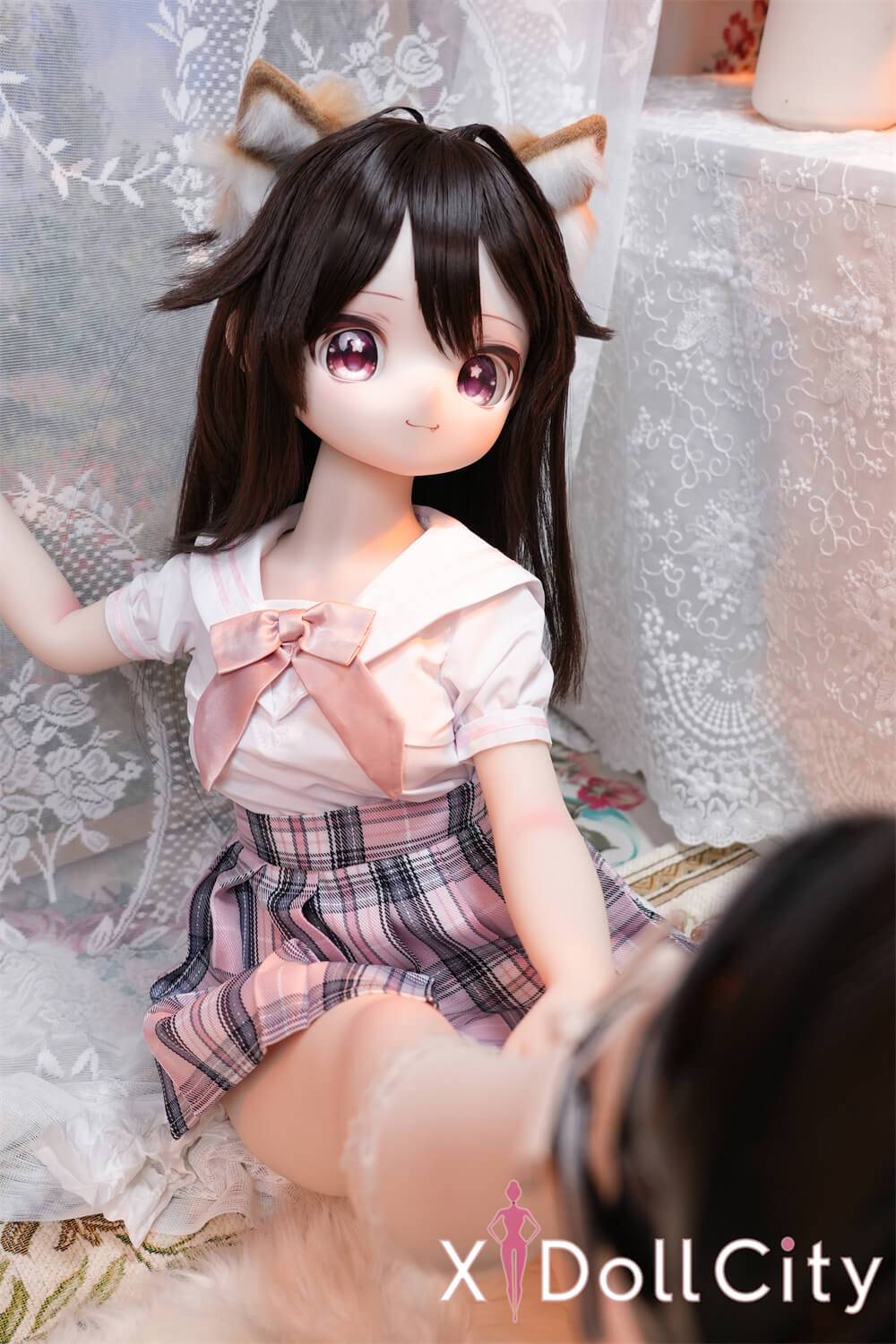 MW Girl(魔物姫) 7kg こもも 掲載画像はレジンヘッド+シリコンボディ 可愛いメイド アニメドール  肌色&眼球色&メイク&ウィッグ&衣装は宣材写真と同じ 成人スタイルラブドール