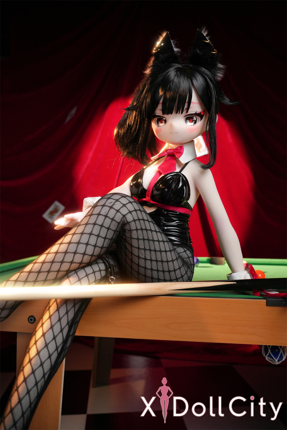 MW Girl (魔物姫)  7kg 星雅ヘッド 掲載画像はレジンヘッド+シリコンボディ 肌色&眼球色&メイク&ウィッグ&衣装は宣材写真と同じ 成人スタイルラブドール ビリヤードガールコスプレ刺青付き可愛い美少女アニメドール