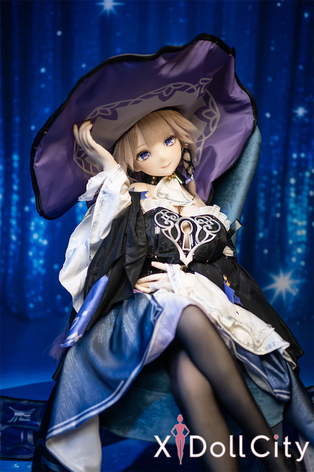 MW Girl (魔物姫)  24kg 大黒塔 巨乳 魔女 掲載画像はフルシリコン 肌色&眼球色&メイク&ウィッグ&衣装は宣材写真と同じ 成人スタイルラブドール 2.5次元アニメ系キャラクターコスプレリアルドール