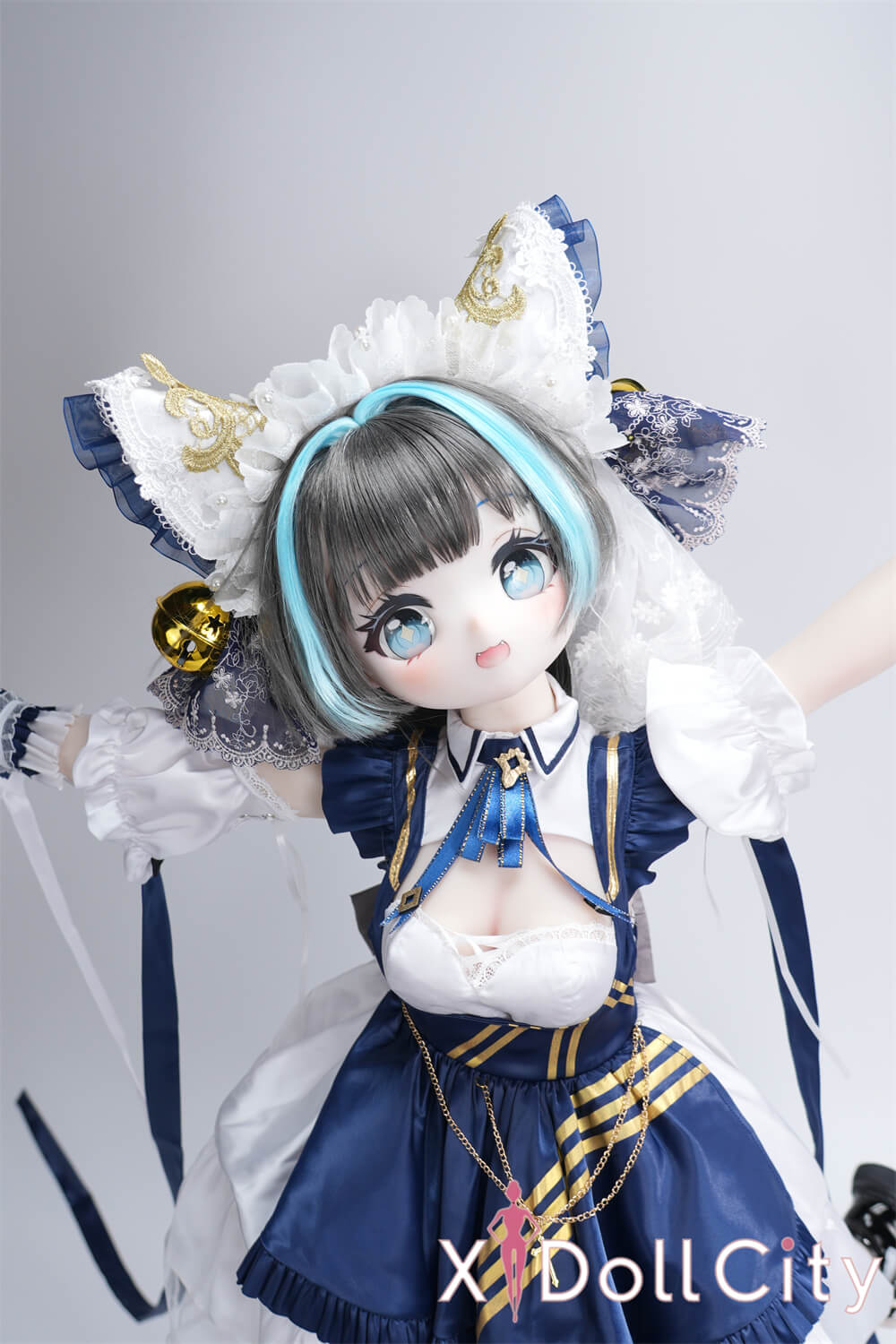 MW Girl(魔物姫) 7kg チェシャ 呆け顔がたまらなくキュートな猫耳っ子リアルドール 掲載画像はレジンヘッド+シリコンボディ 肌色&眼球色&メイク&ウィッグ&衣装は宣材写真と同じ 成人スタイルラブドール