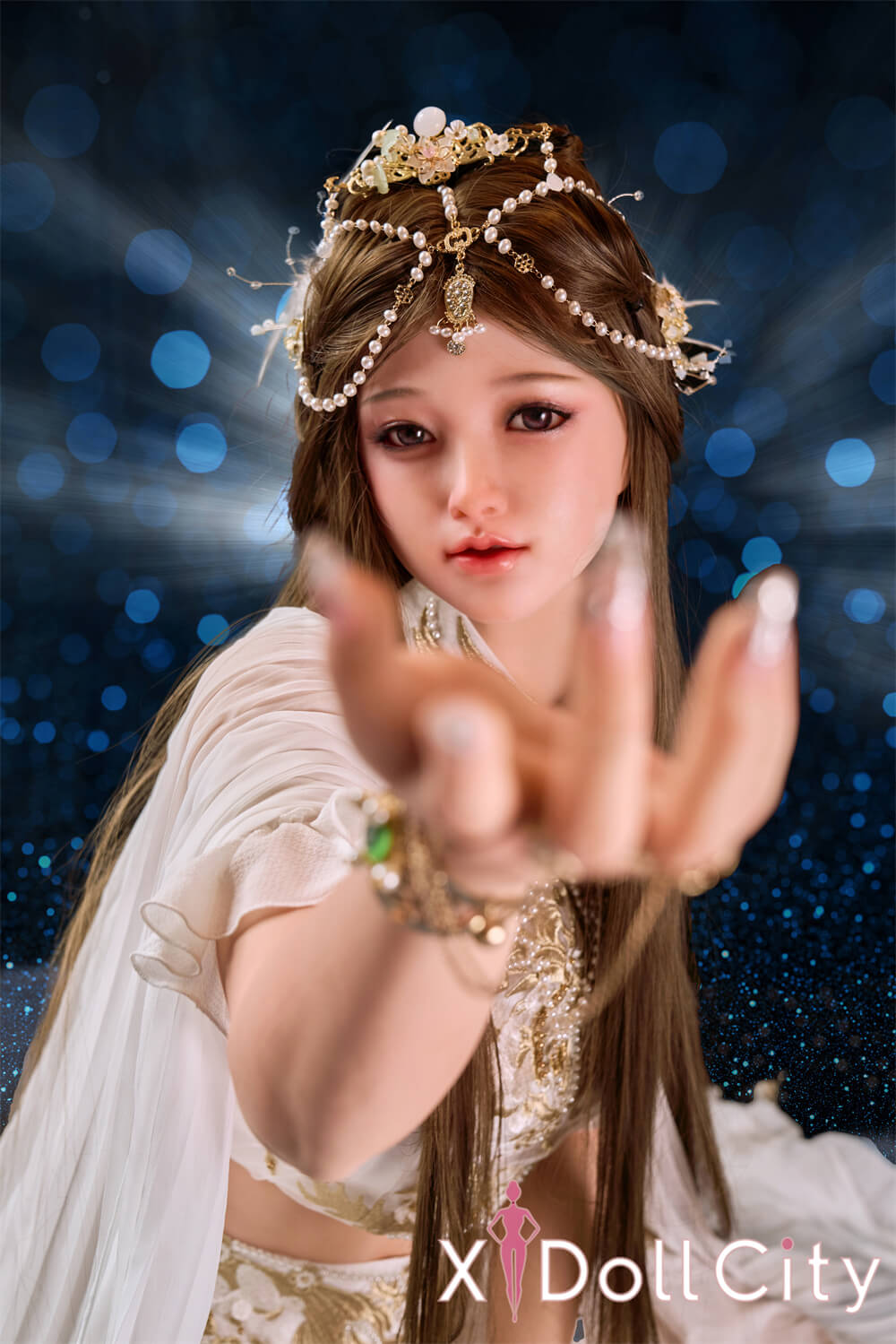 Sangedoll 彩月 #41 158cm Eカップ 顎機能追加可 フルシリコン リアルな肌質感付き 天女 綺麗 等身大 ラブドール