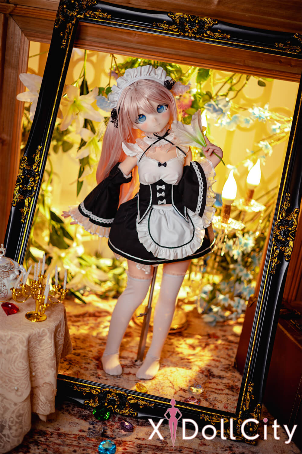 MW Girl(魔物姫) 艾莉亚 アリアちゃん 5.1kg メイド服 レジンヘッド+TPEボディ 肌色&眼球色&メイク&ウィッグ&衣装は宣材写真と同じ 成人スタイルラブドール