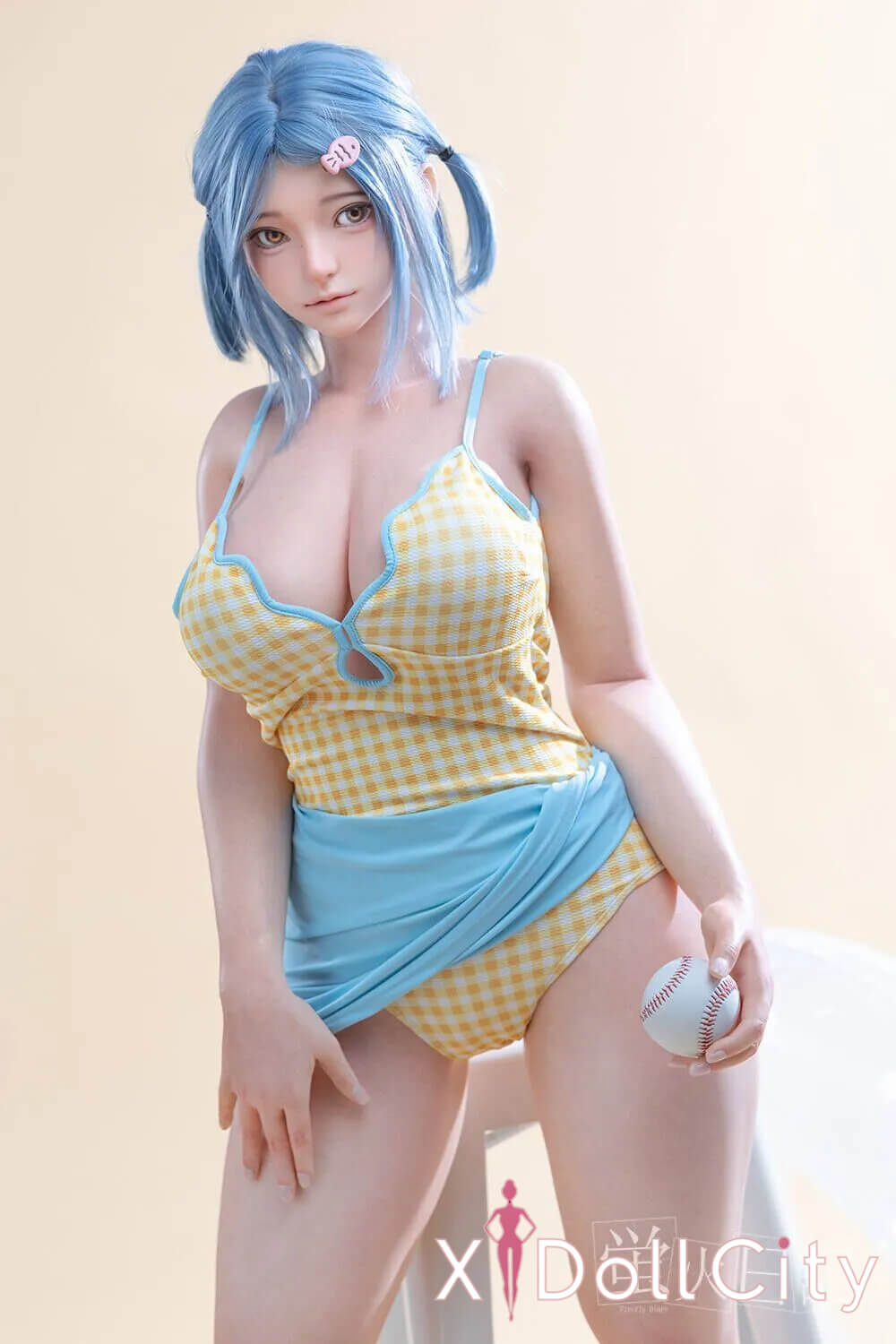 蛍火日記 164cm Gカップ 菜々子(Nanako)水色ツインテール 萌え系 口開閉機能付き JK衣装選択可能 超リアル塗装加工あり フルシリコン製ラブドール