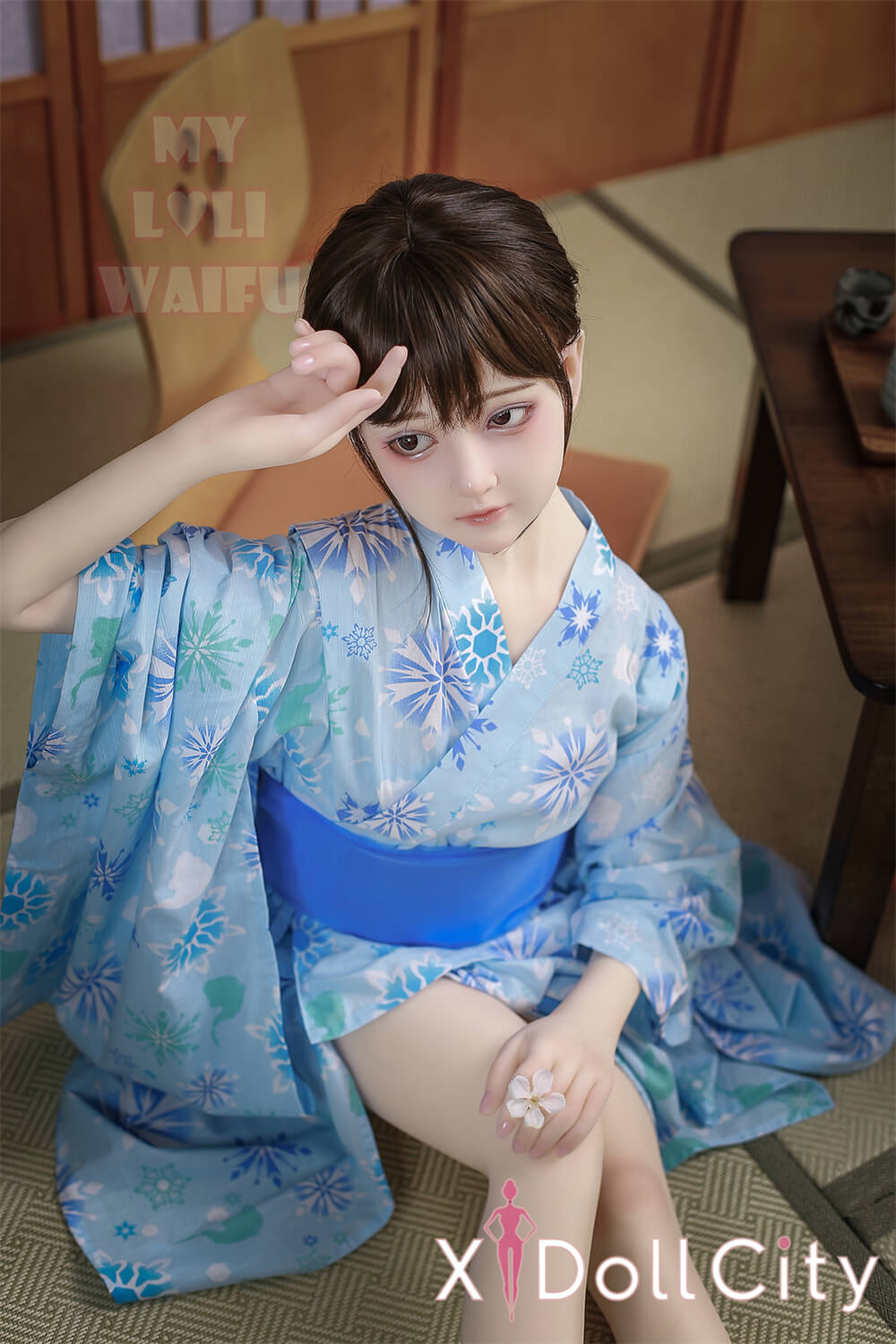 MyLoliWaifu 略称MLW  AAカップ  ロり系成人スタイルラブドール #47 Moa 浴衣姿 白肌美少女 TPE材質ボディー ヘッド材質選択可能 メイク選択可能