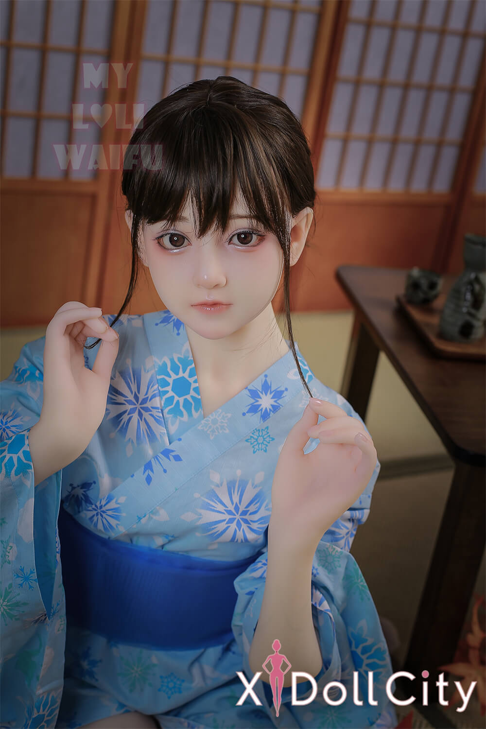 MyLoliWaifu 略称MLW  AAカップ  ロり系成人スタイルラブドール #47 Moa 浴衣姿 白肌美少女 TPE材質ボディー ヘッド材質選択可能 メイク選択可能