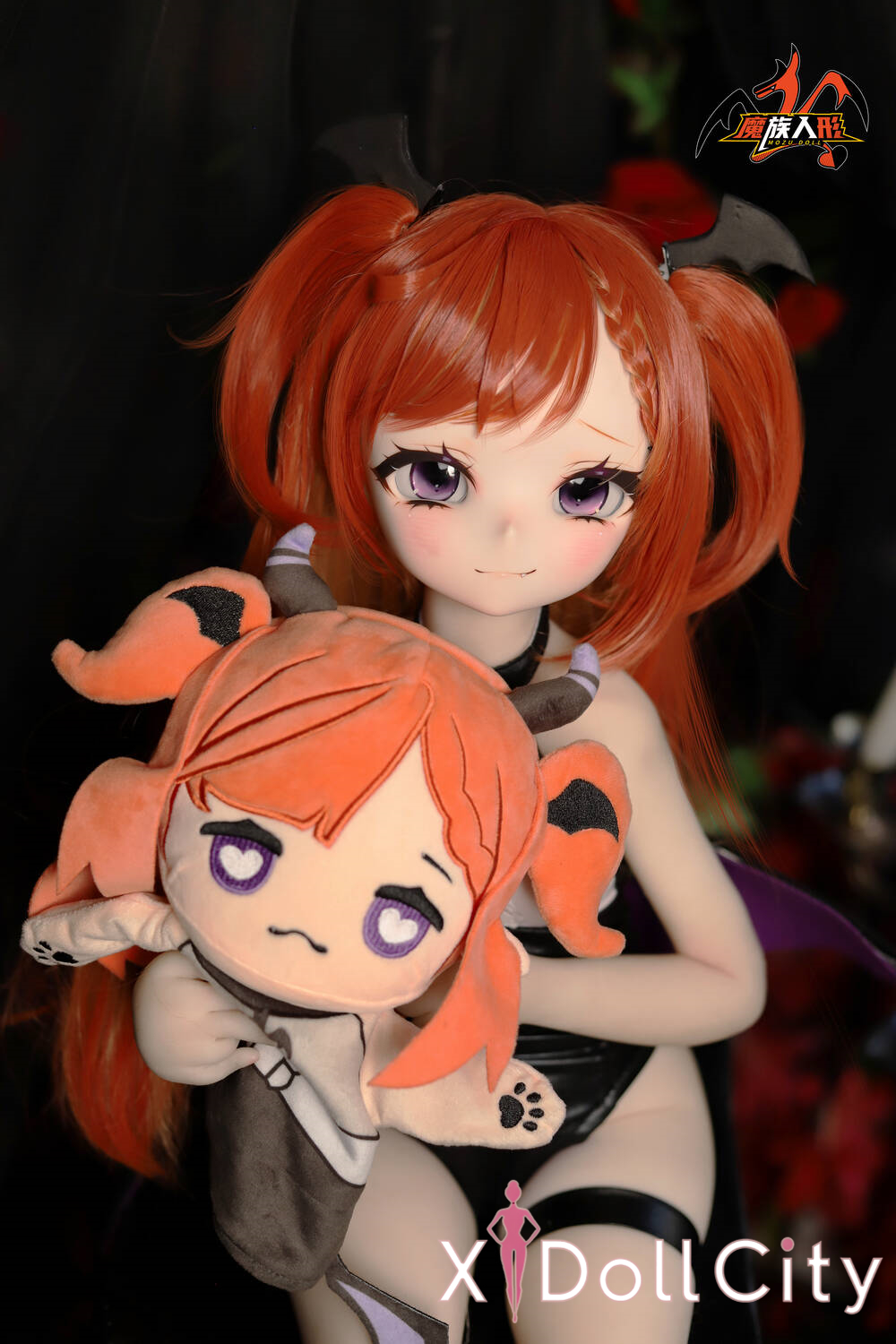 MOZU Doll 薩麗希尔 成人スタイルラブドール セクシー ビニールヘッド＋TPEボディ 小悪魔系ミニ ラブドール貧乳