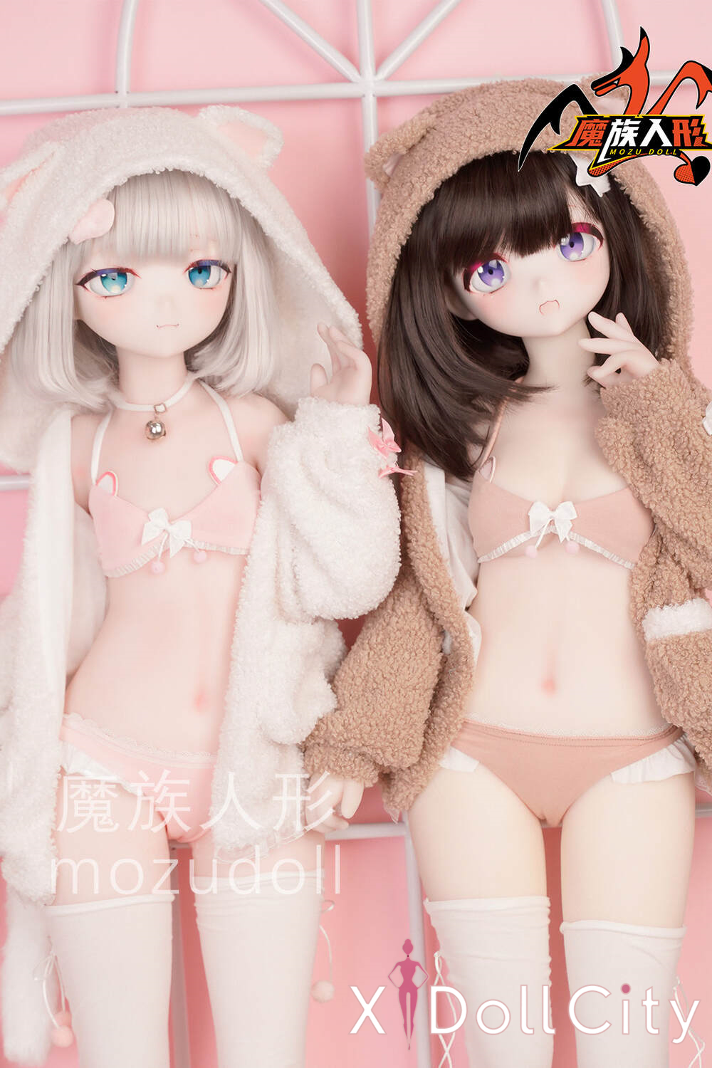 MOZU Doll 玲芽 成人スタイルラブドール キュートな猫耳ミニ ビニールヘッド＋TPEボディ ラブドール貧乳