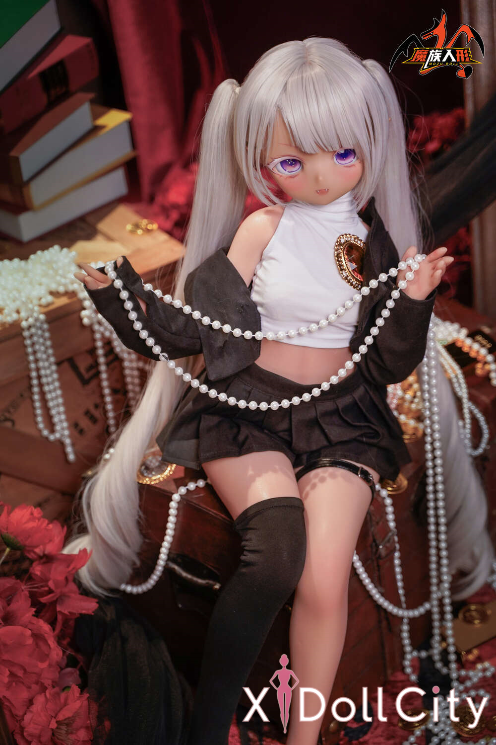 MOZU Doll 小七 成人スタイルラブドール ロリ ビニールヘッド＋TPEボディ ラブドール良乳