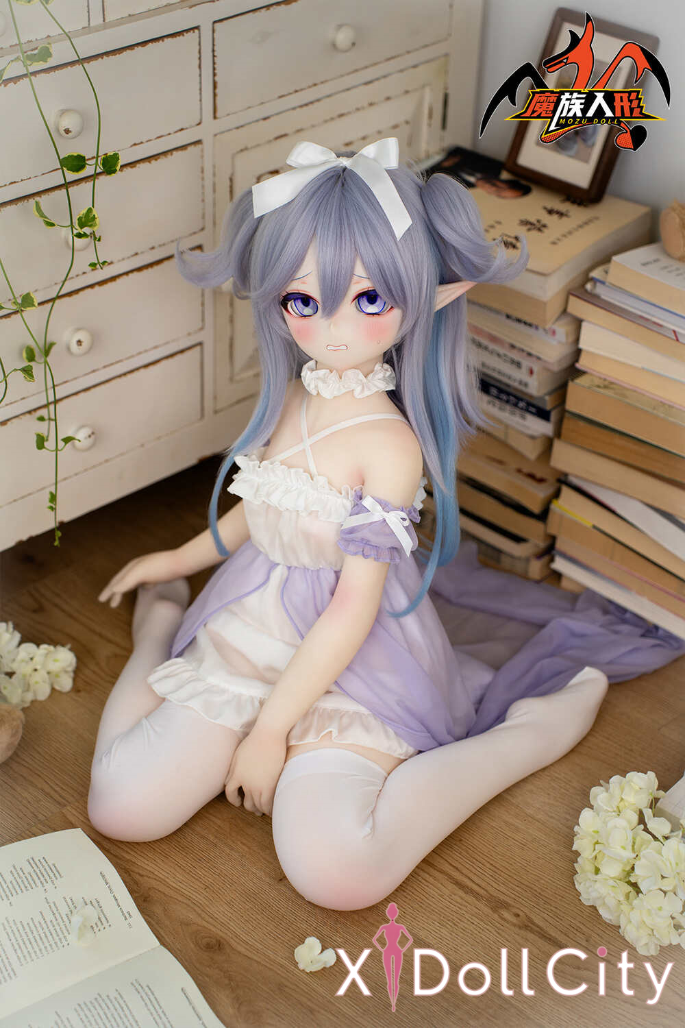 MOZU Doll 依依 成人スタイルラブドール 可愛い癒し系 ビニールヘッド＋TPEボディ ラブドール貧乳