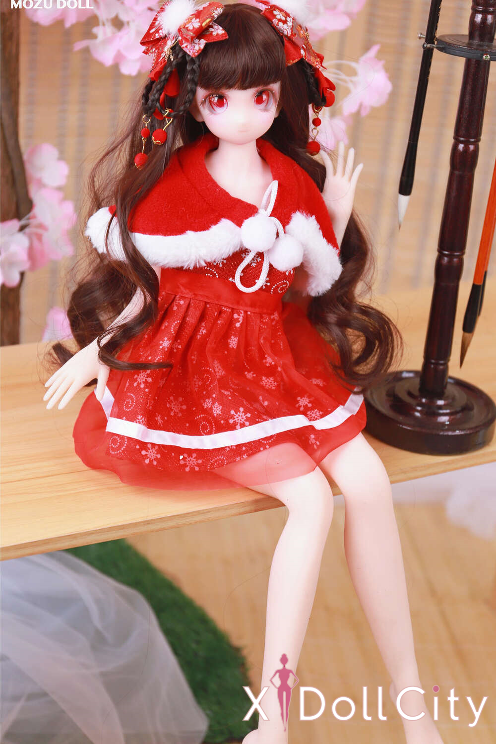 MOZU Doll 紅袖 成人スタイルラブドール 可愛い フルシリコン製 ラブドール貧乳