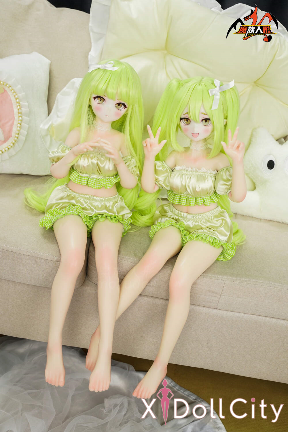 MOZU Doll 小光 成人スタイルラブドール 可愛い ビニールヘッド＋シリコンボディ ラブドール貧乳