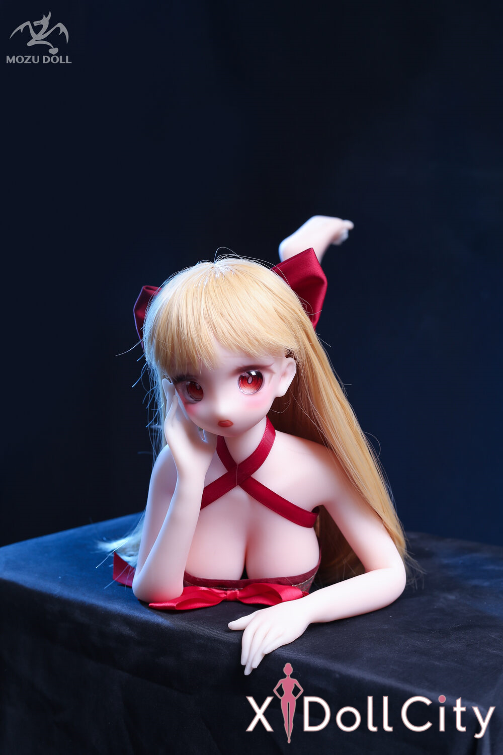 MOZU Doll 红鲤 成人スタイルラブドール サンタ風リボン衣装 可愛い フルシリコン製 ラブドール貧乳