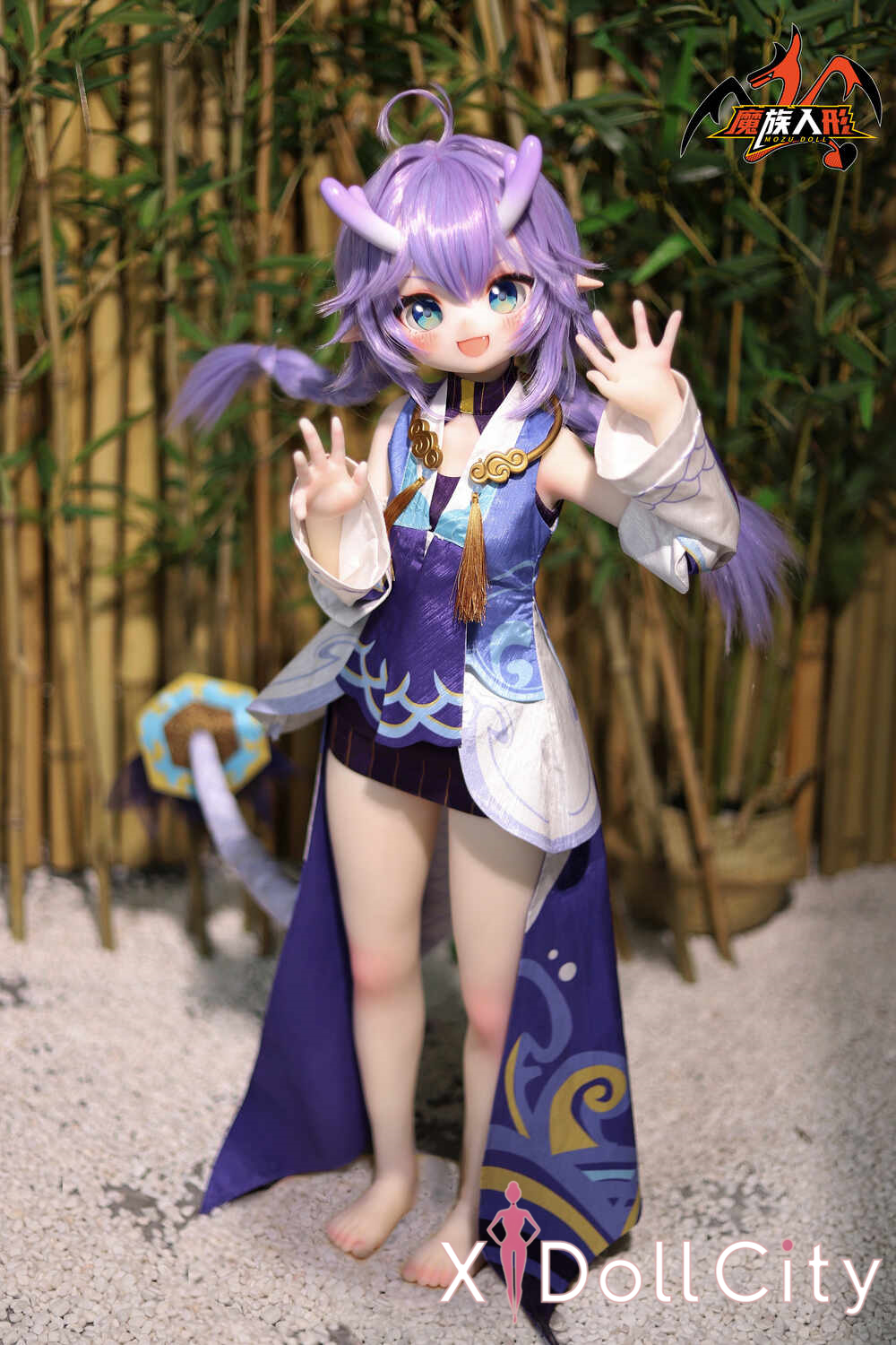 MOZU Doll 小白龍 成人スタイルラブドール アニメ ビニールヘッド＋TPEボディ ラブドール貧乳