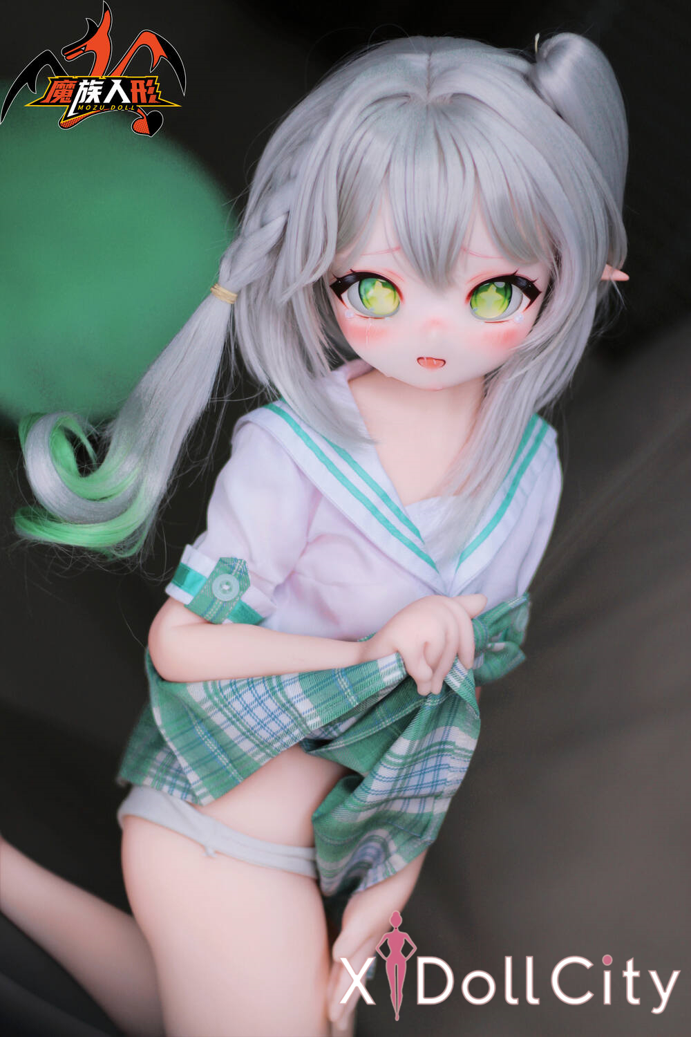 MOZU Doll 小草 成人スタイルラブドール 制服 ビニールヘッド＋TPEボディ ラブドール貧乳