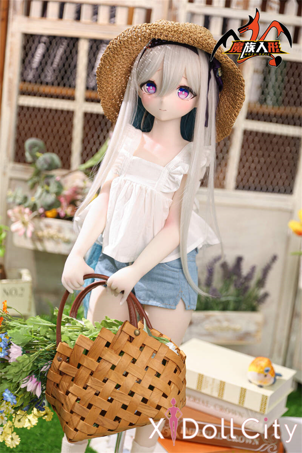 MOZU Doll 瑩儿 成人スタイルラブドール 可愛いファンタジーミニ ビニールヘッド＋TPEボディ ラブドール貧乳