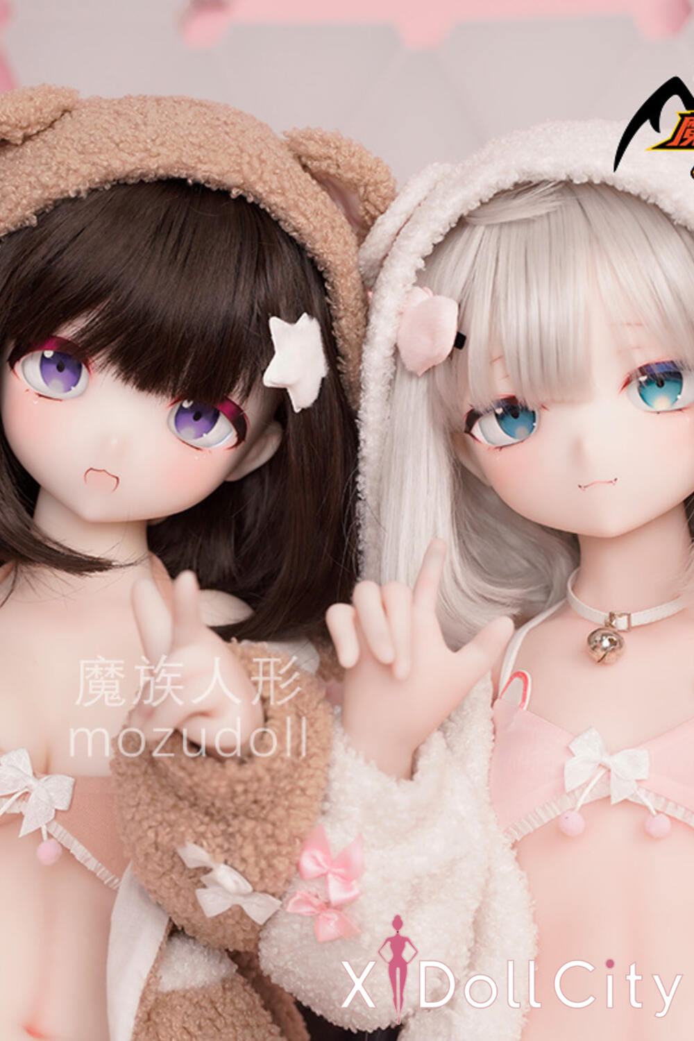 MOZU Doll 萌芽 成人スタイルラブドール キュートな小悪魔ミニ ビニールヘッド＋TPEボディ ラブドール貧乳