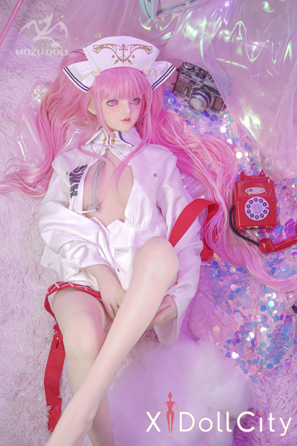 MOZU Doll 小仙 145cm 成人スタイルラブドール 小悪魔ナース風スレンダー TPE製 ラブドール貧乳