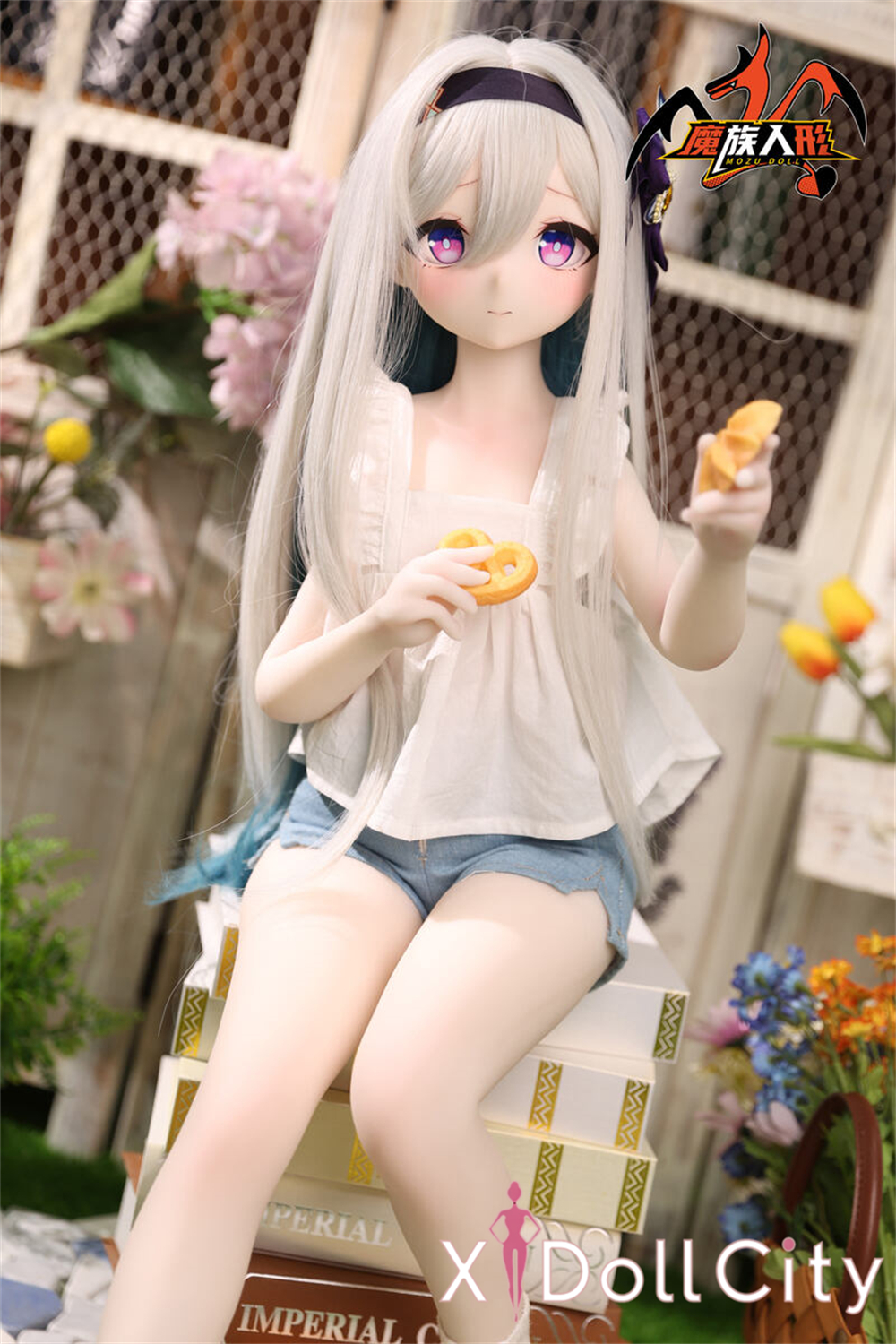 MOZU Doll 瑩儿 成人スタイルラブドール 可愛いファンタジーミニ ビニールヘッド＋TPEボディ ラブドール貧乳