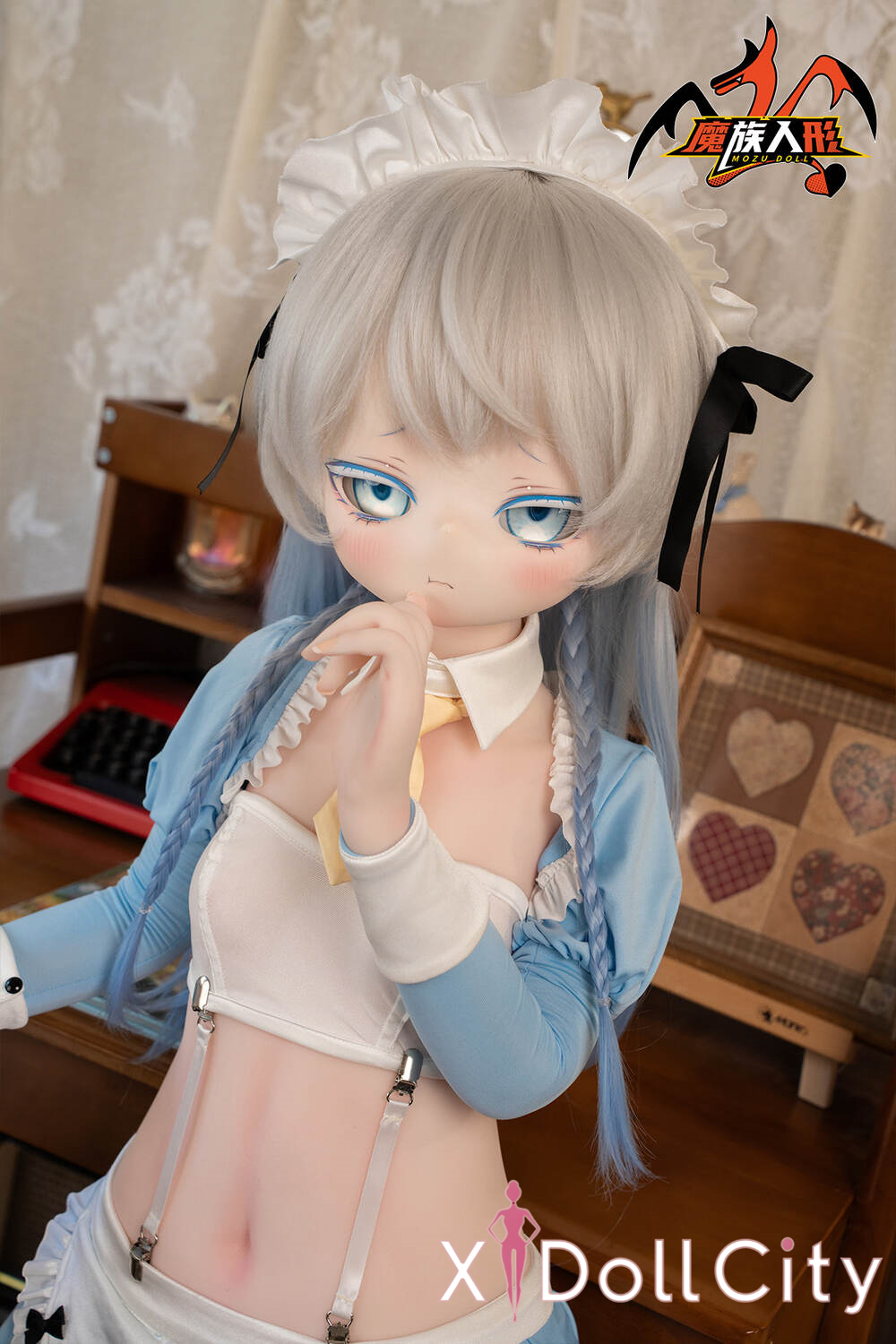 MOZU Doll 蓝莓 成人スタイルラブドール ロリ ビニールヘッド&軟質ヘッド＋TPEボディ ラブドール貧乳