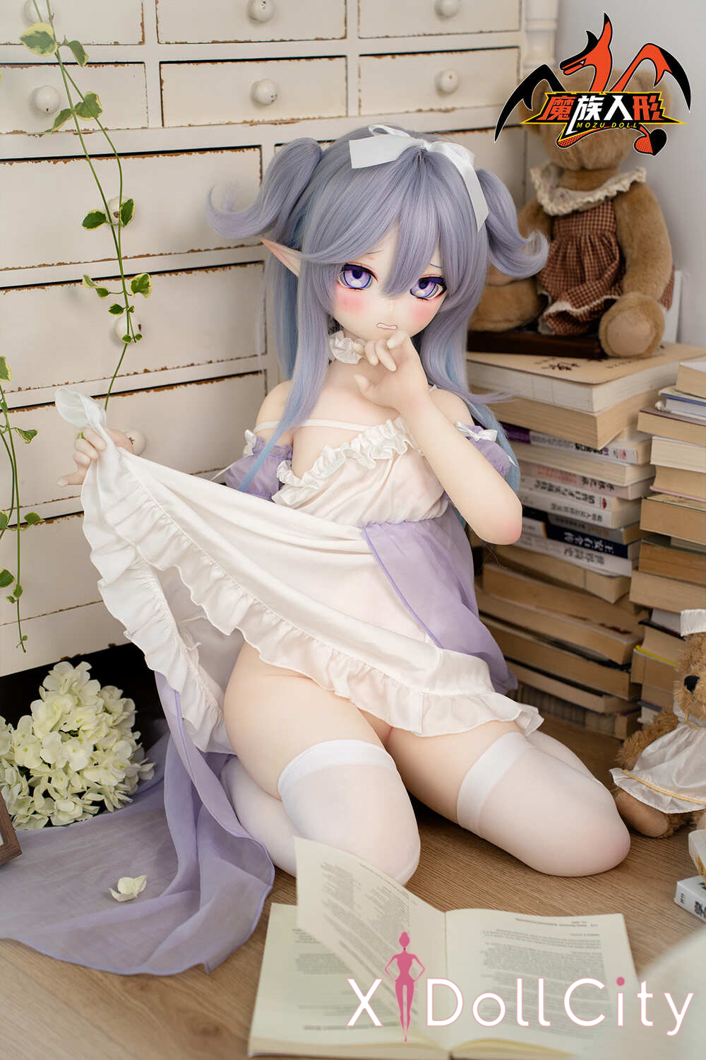 MOZU Doll 依依 成人スタイルラブドール 可愛い癒し系 ビニールヘッド＋TPEボディ ラブドール貧乳