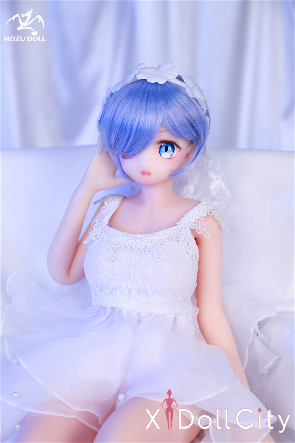 MOZU Doll 小小姆 成人スタイルラブドール 可愛い フルシリコン製 ラブドール貧乳