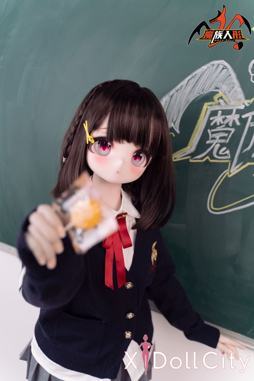 MOZU Doll 露比 成人スタイルラブドール ロリ学生風 可愛な女の子 ビニールヘッド&軟質ヘッド＋TPEボディ ラブドール貧乳