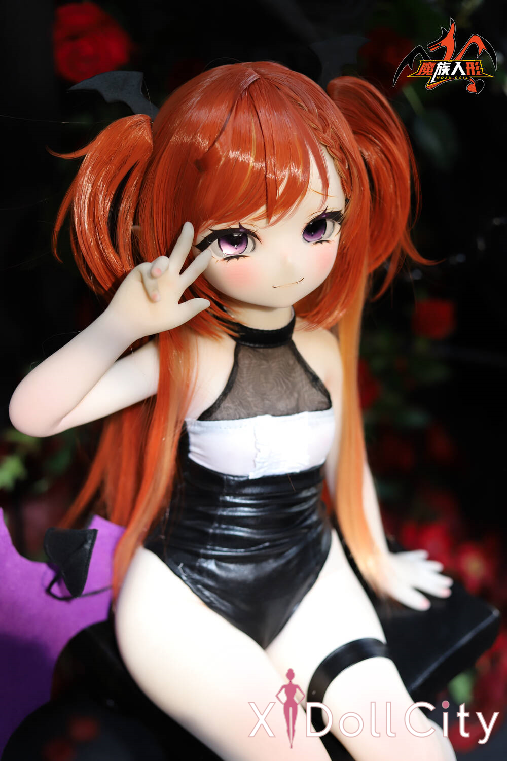 MOZU Doll 薩麗希尔 成人スタイルラブドール セクシー ビニールヘッド＋TPEボディ 小悪魔系ミニ ラブドール貧乳