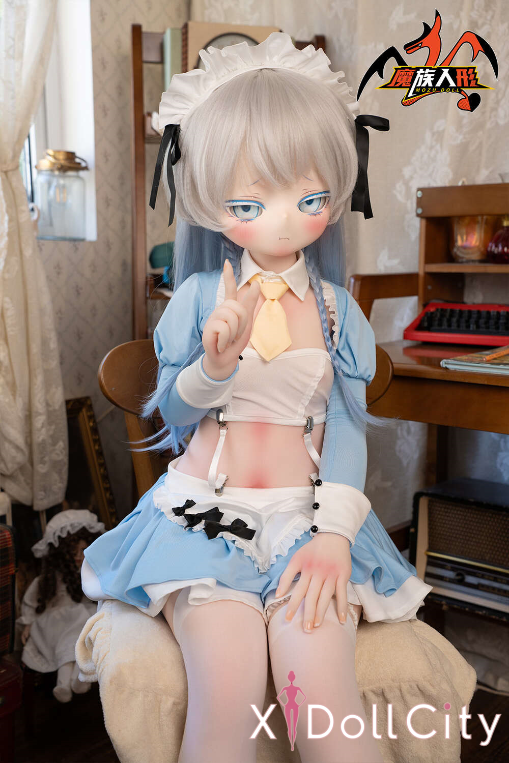 MOZU Doll 蓝莓 成人スタイルラブドール ロリ ビニールヘッド&軟質ヘッド＋TPEボディ ラブドール貧乳