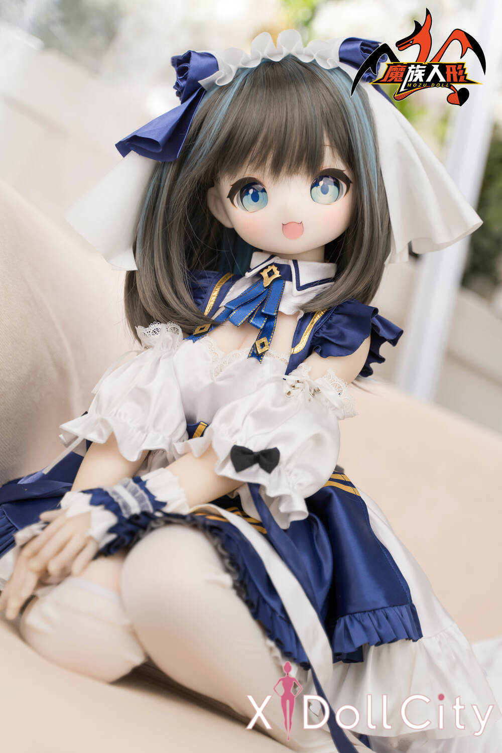 MOZU Doll 猫猫 成人スタイルラブドール キュートなロリ系ミニ ビニールヘッド＋TPEボディ ラブドール良乳