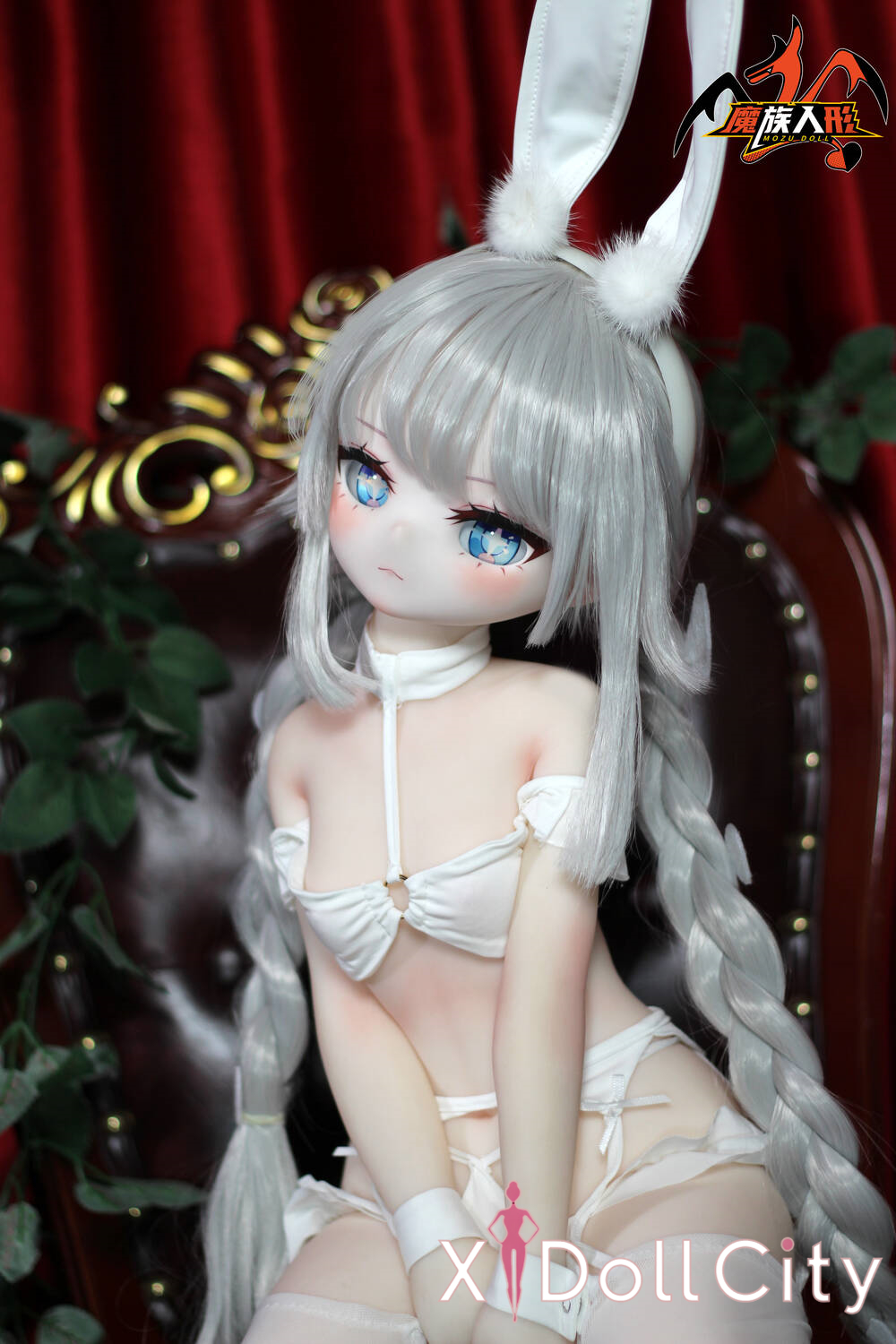 MOZU Doll 白兔 成人スタイルラブドール ミステリアスバニー系 ビニールヘッド＋TPEボディ ラブドール貧乳