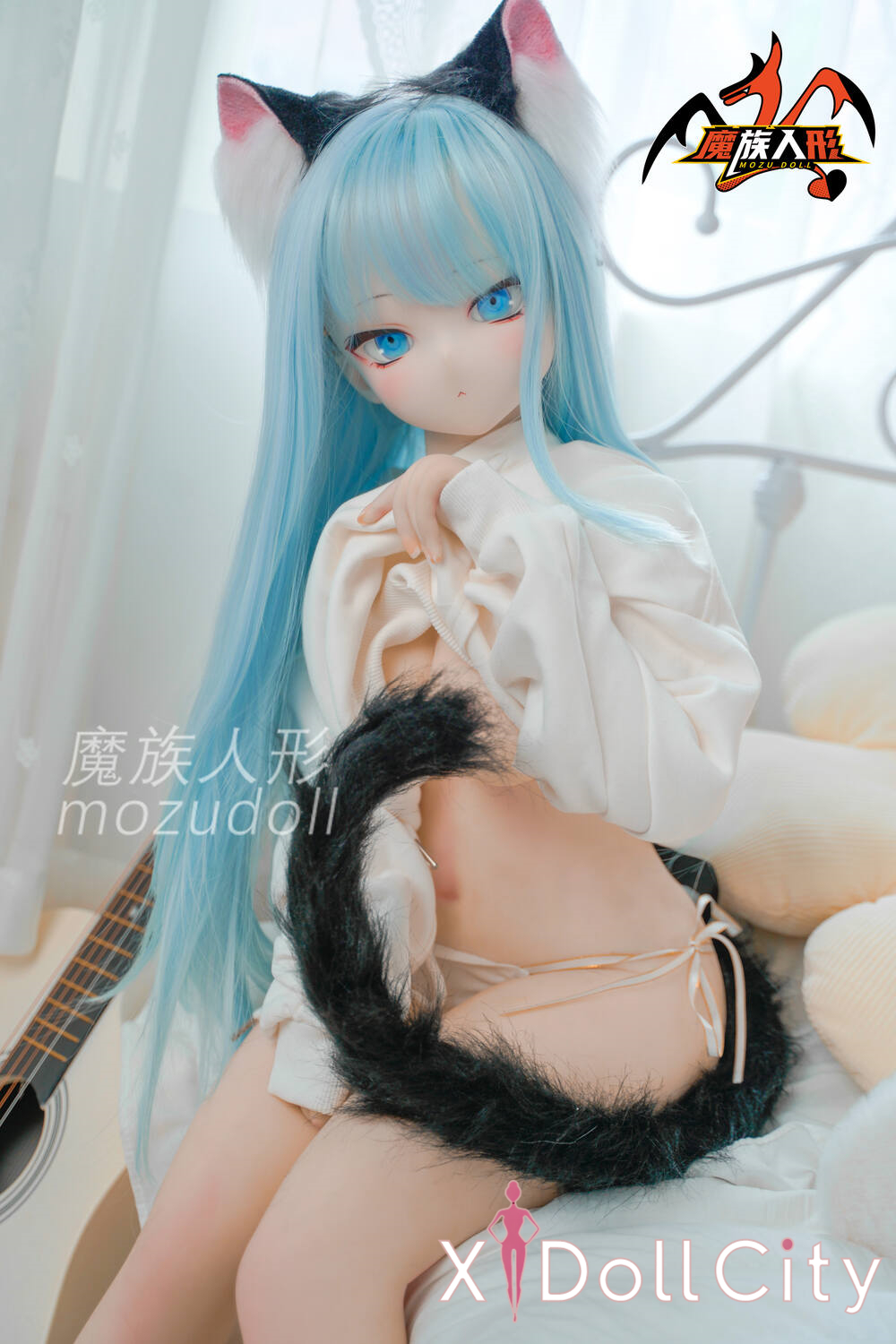 MOZU Doll 薄荷 成人スタイルラブドール 可愛い ビニールヘッド＋TPEボディ ラブドール貧乳