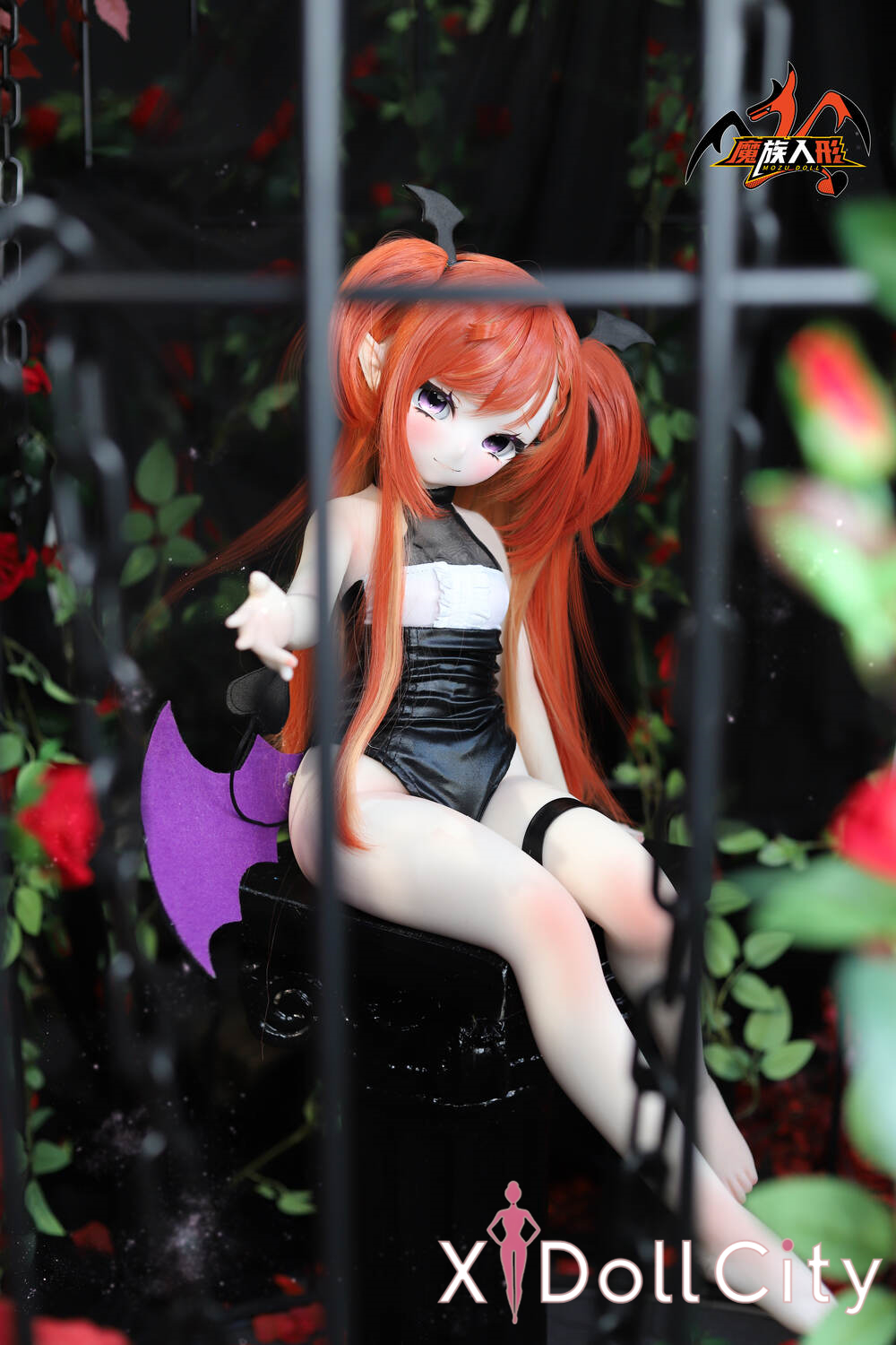 MOZU Doll 薩麗希尔 成人スタイルラブドール セクシー ビニールヘッド＋TPEボディ 小悪魔系ミニ ラブドール貧乳