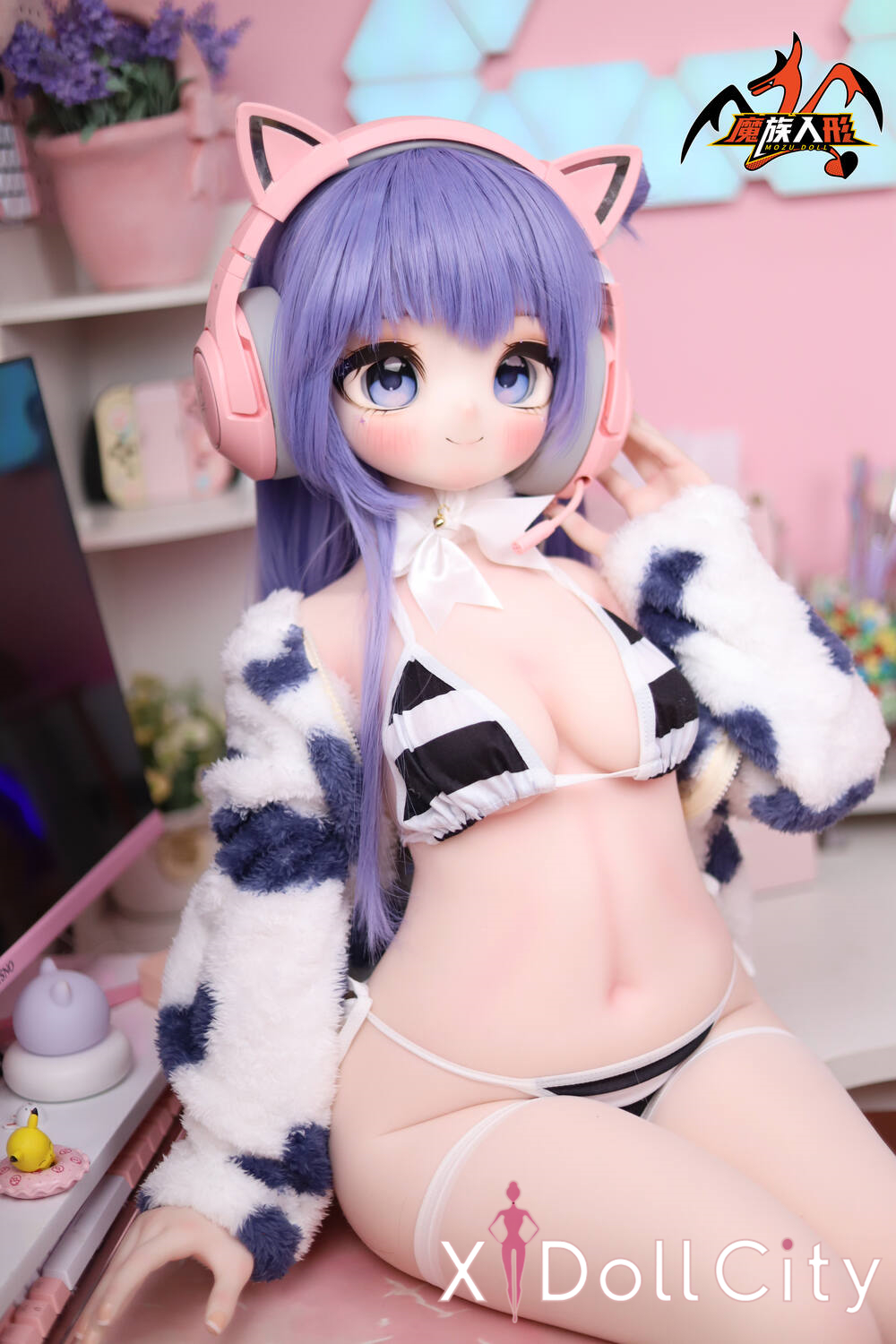 MOZU Doll 小薰 成人スタイルラブドール ロリ ビニールヘッド&軟質ヘッド＋TPEボディ ラブドール貧乳
