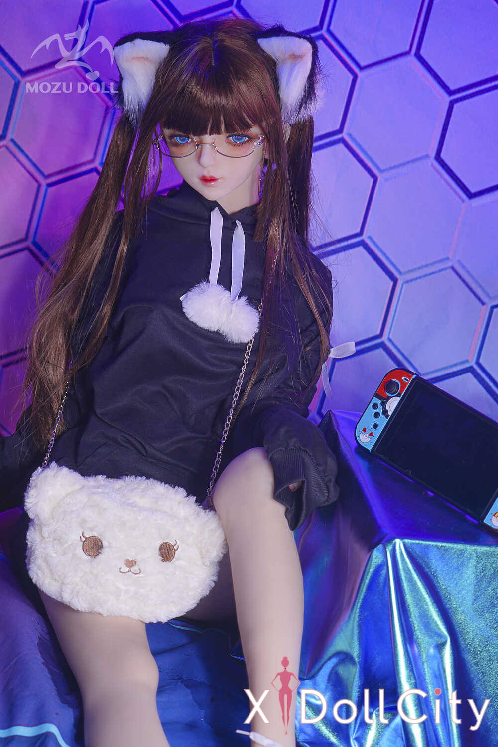 MOZU Doll 黑猫 145cm 成人スタイルラブドール ツンデレ猫系スレンダー TPE製 ラブドール貧乳