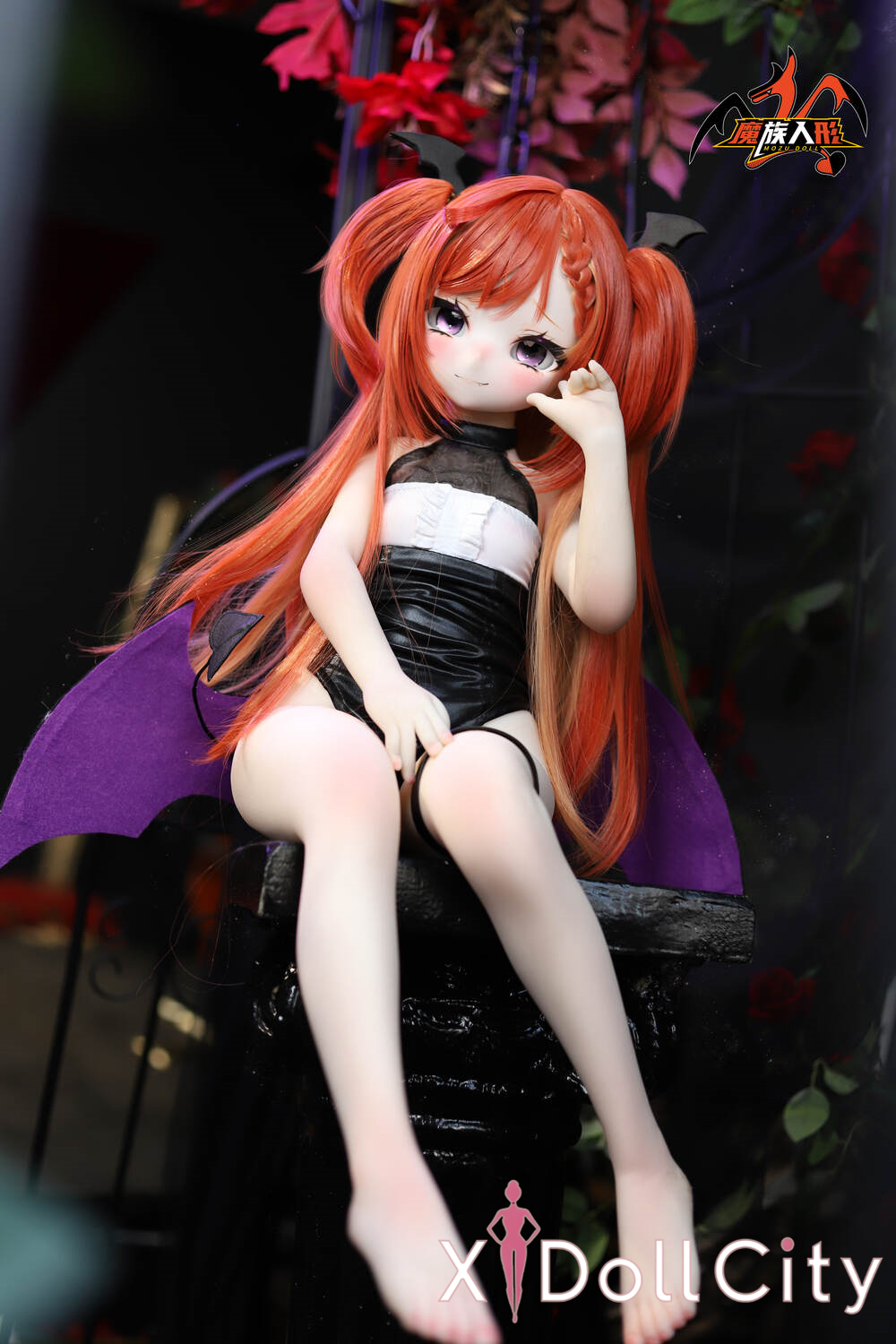 MOZU Doll 薩麗希尔 成人スタイルラブドール セクシー ビニールヘッド＋TPEボディ 小悪魔系ミニ ラブドール貧乳